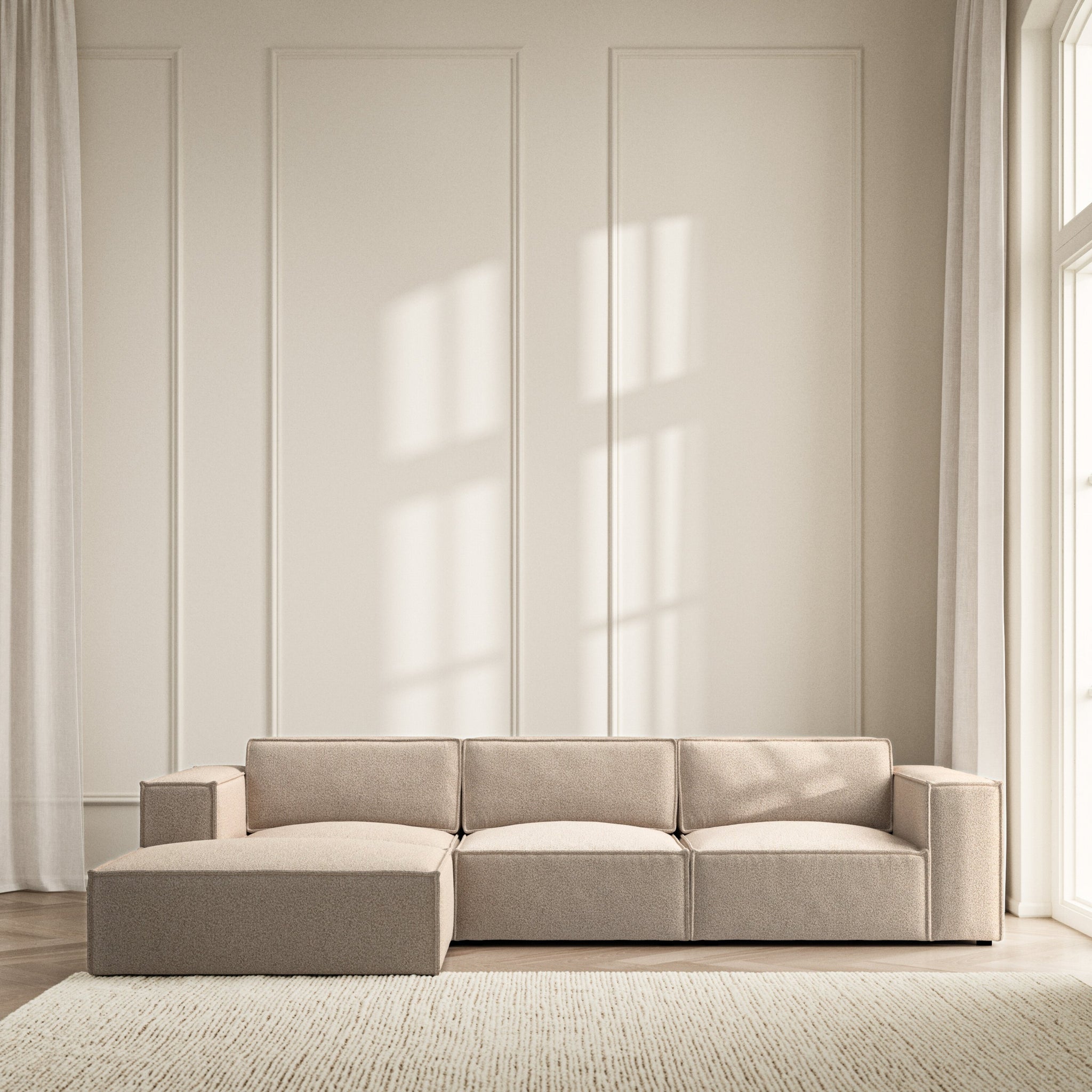 Vella Chaise Sofa - Bouclé