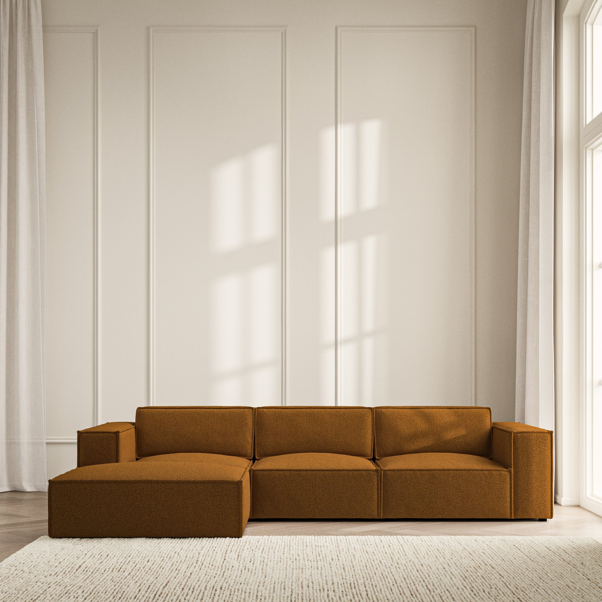 Vella Chaise Sofa - Bouclé