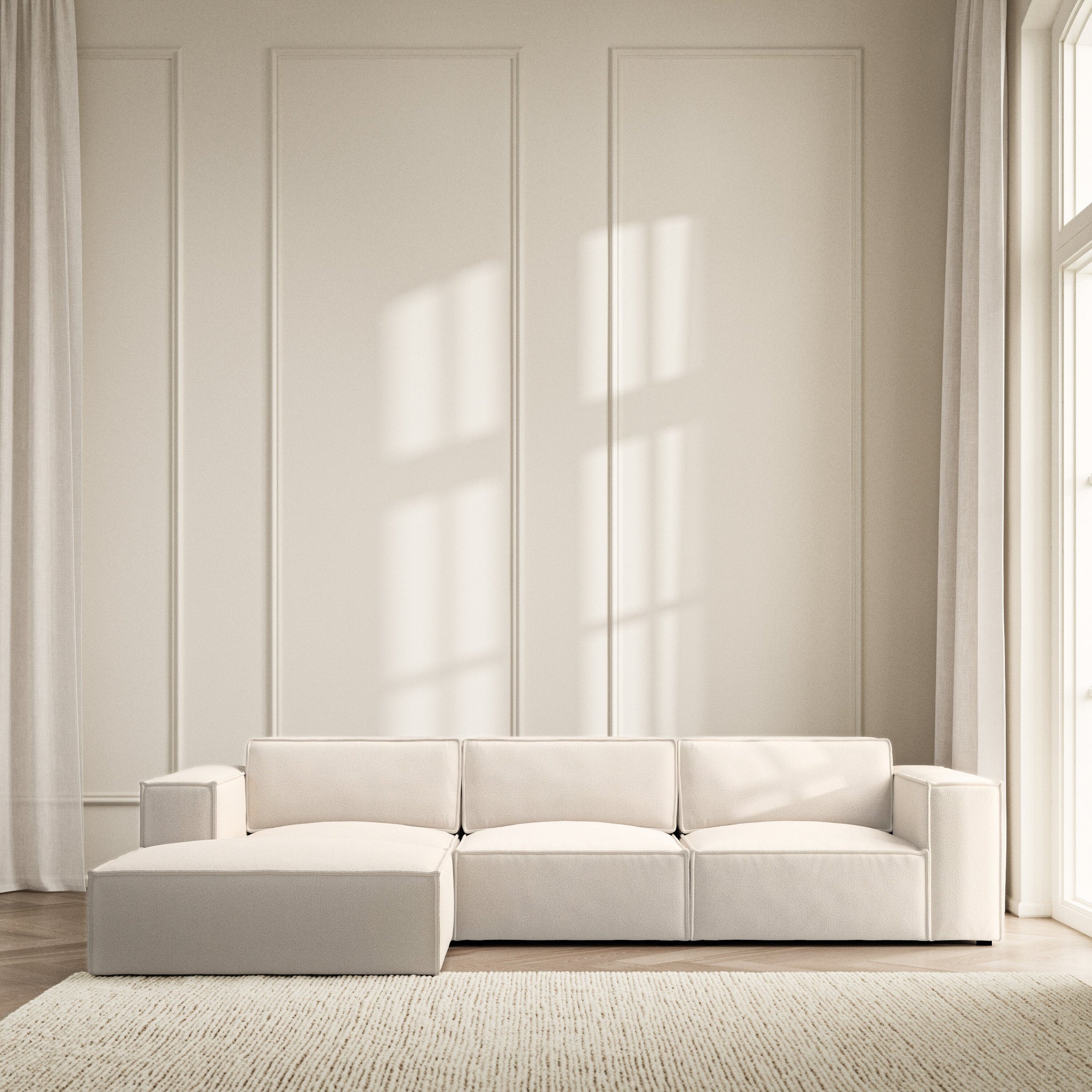 Vella Chaise Sofa - Bouclé
