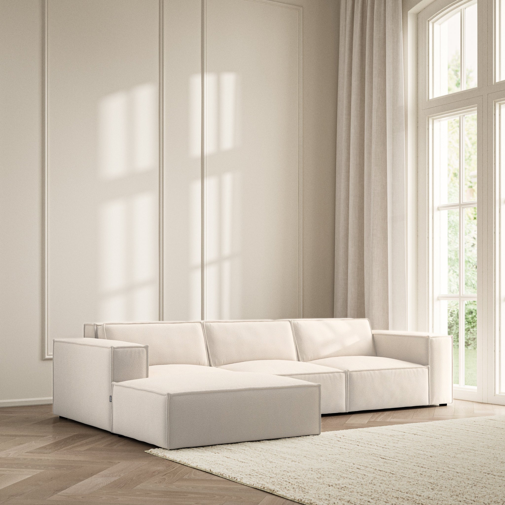 Vella Chaise Sofa - Bouclé