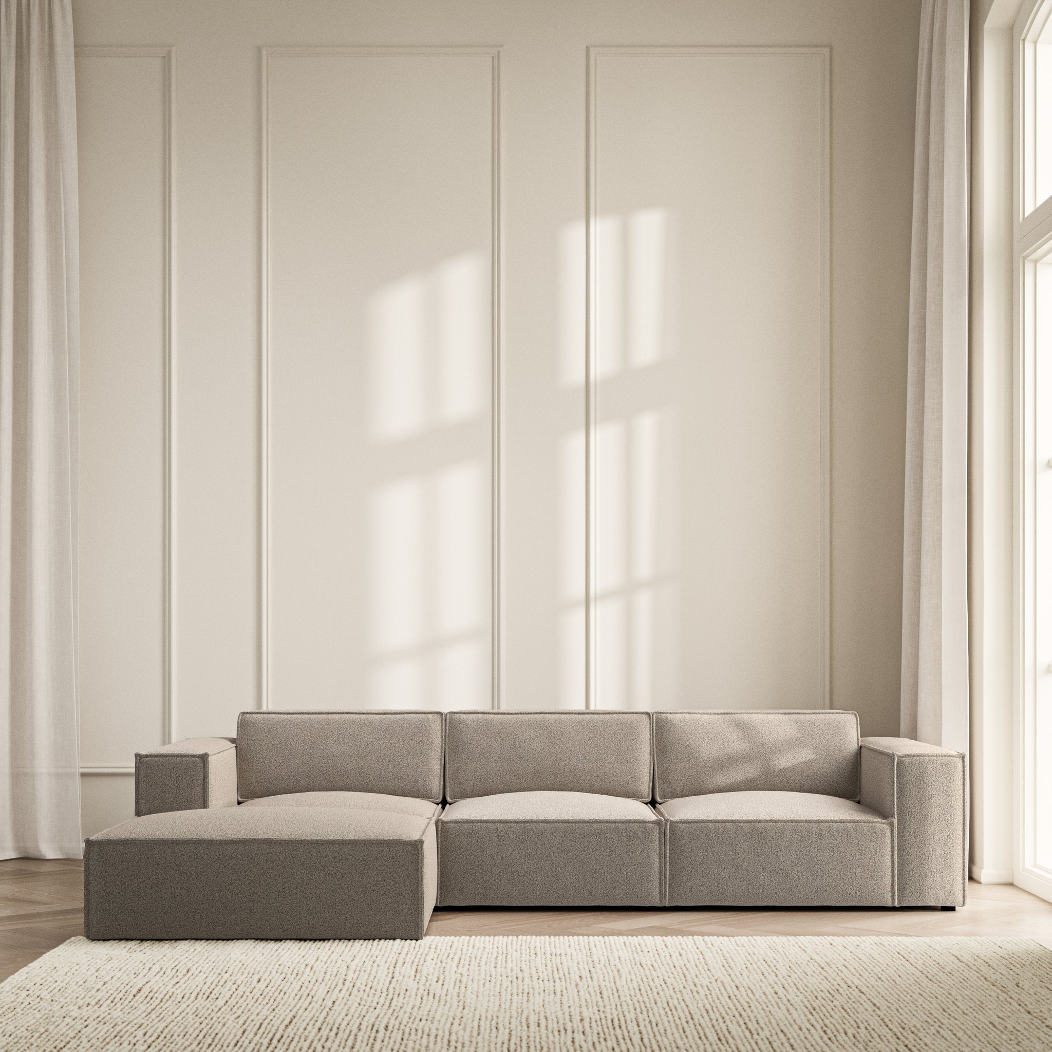 Vella Chaise Sofa - Bouclé