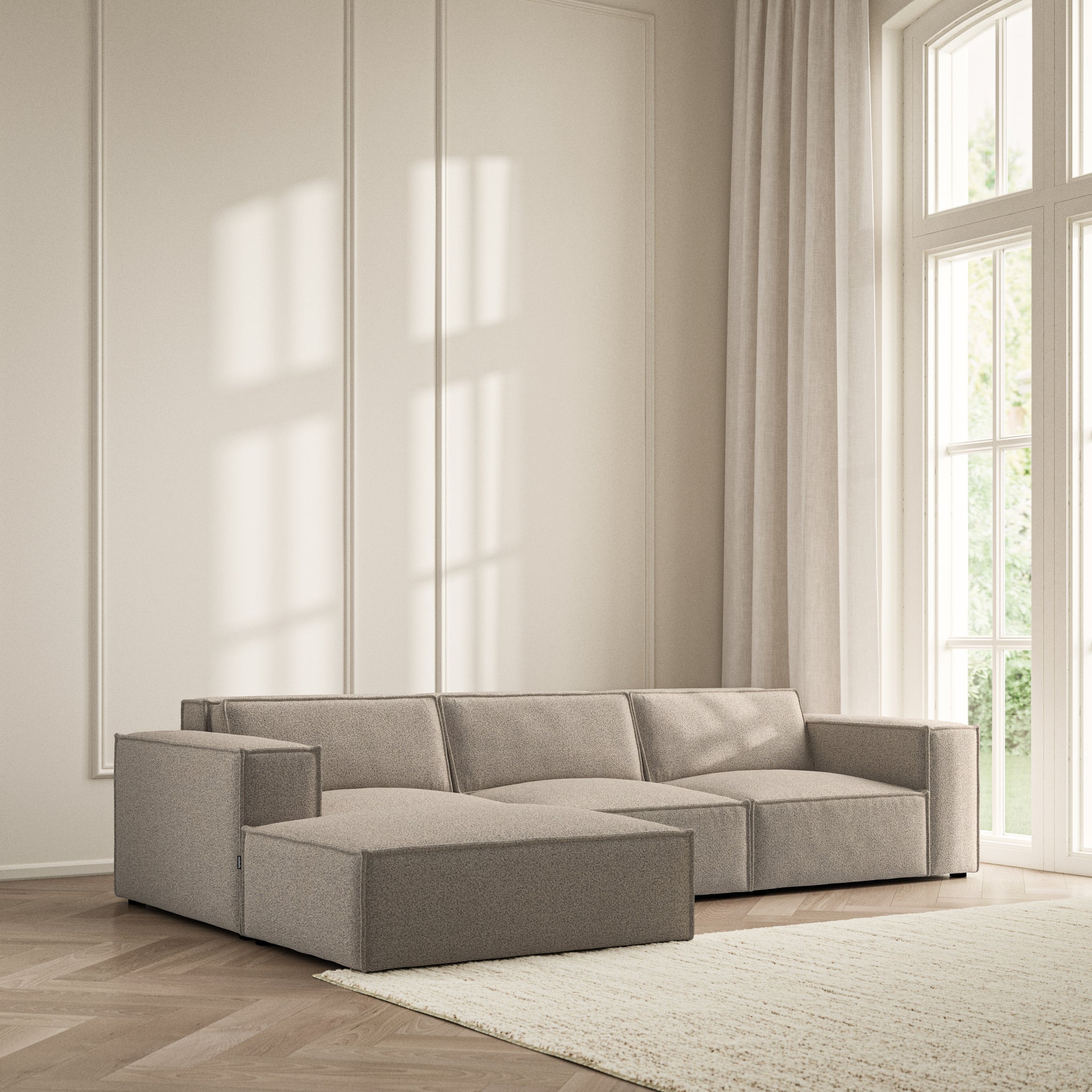 Vella Chaise Sofa - Bouclé