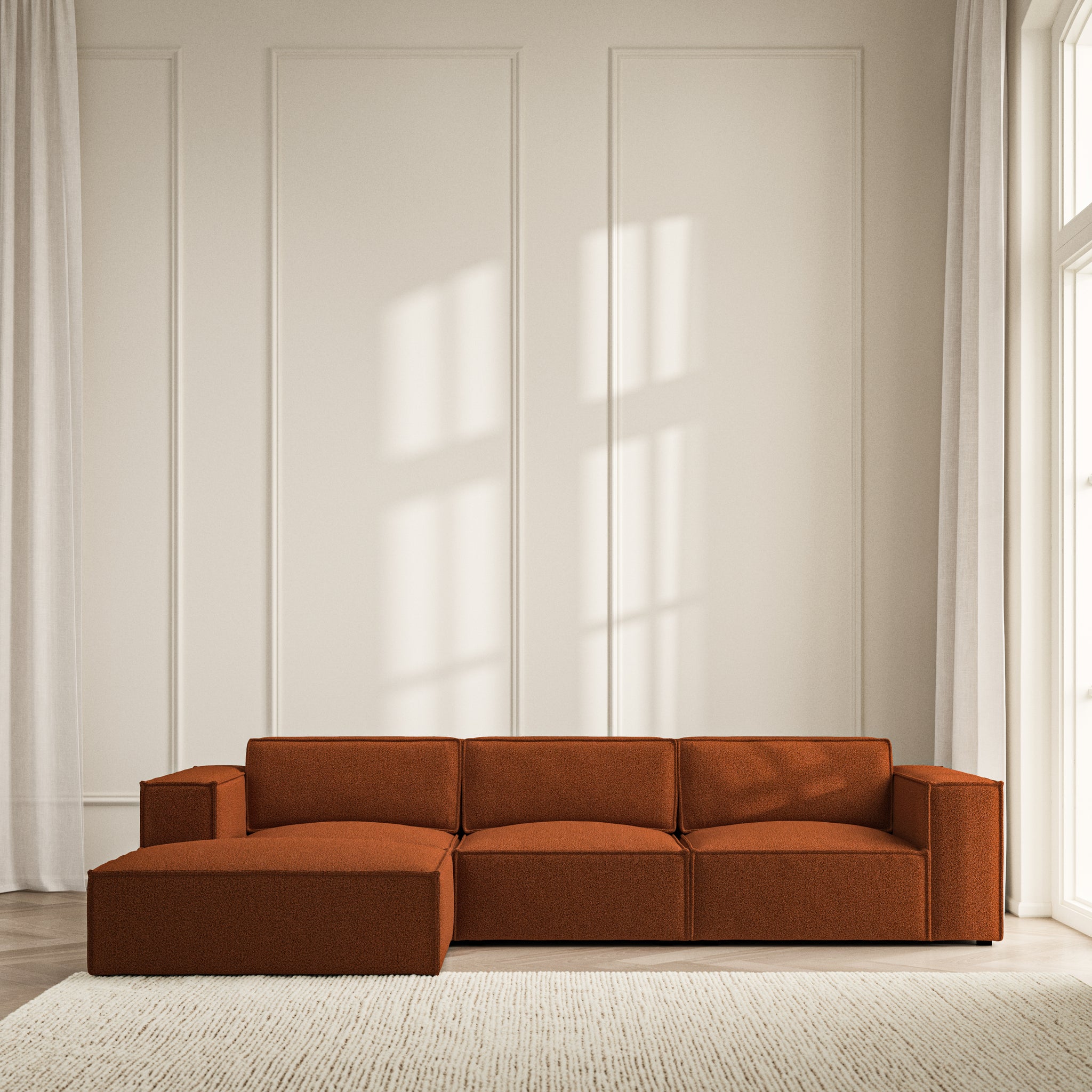 Vella Chaise Sofa - Bouclé