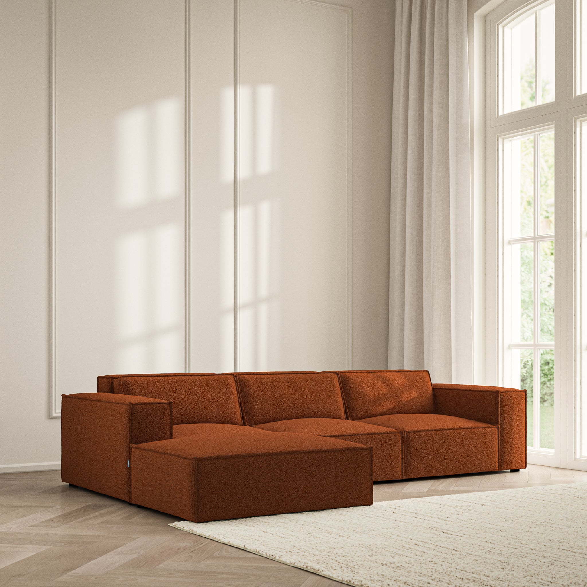 Vella Chaise Sofa - Bouclé