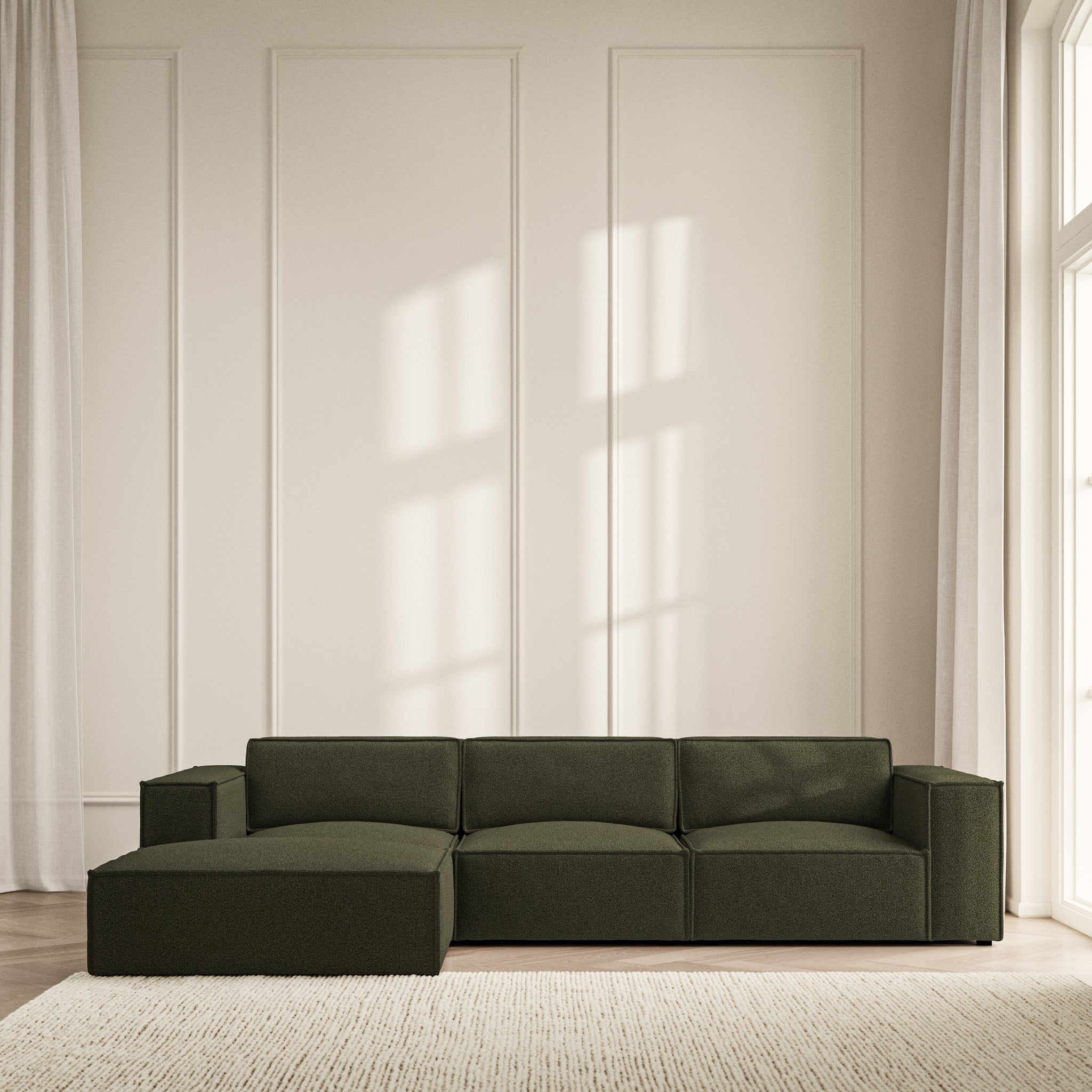 Vella Chaise Sofa - Bouclé
