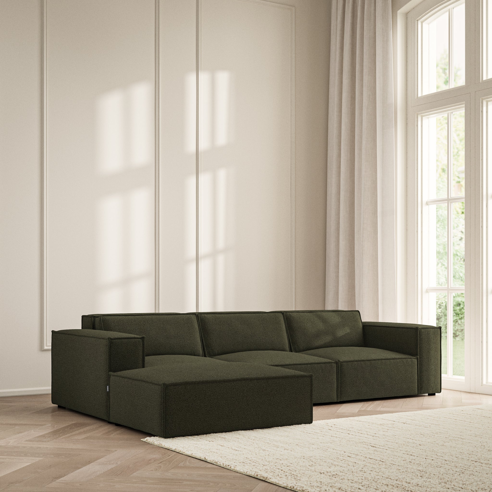 Vella Chaise Sofa - Bouclé