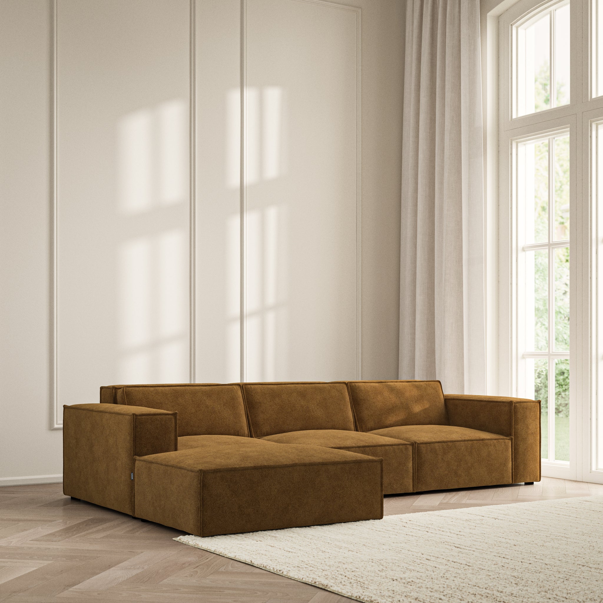 Vella Chaise Sofa - Soft Bouclé