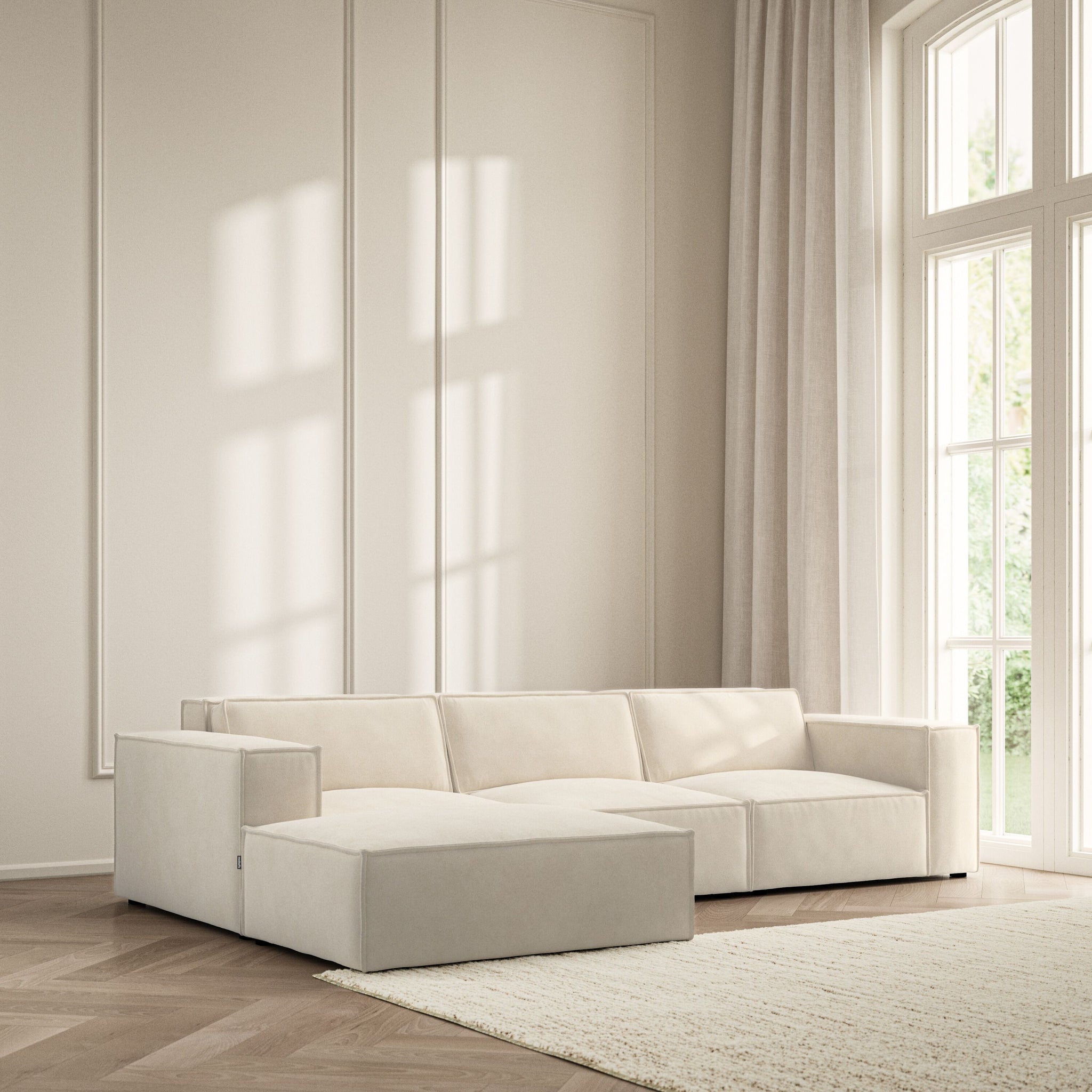 Vella Chaise Sofa - Soft Bouclé