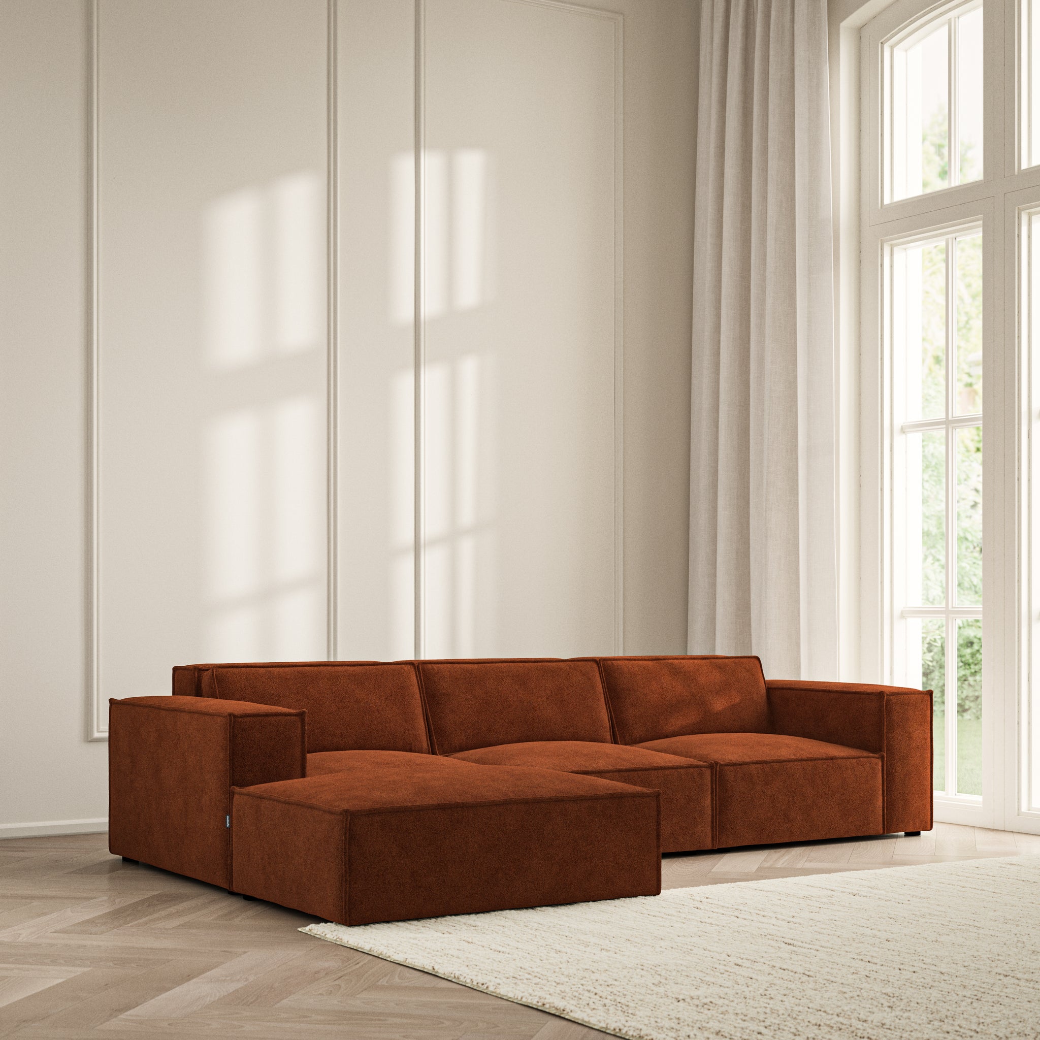 Vella Chaise Sofa - Soft Bouclé