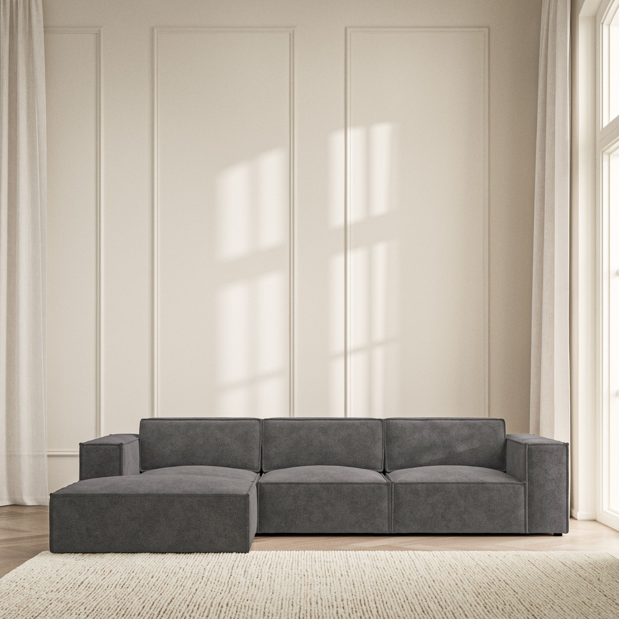 Vella Chaise Sofa - Soft Bouclé