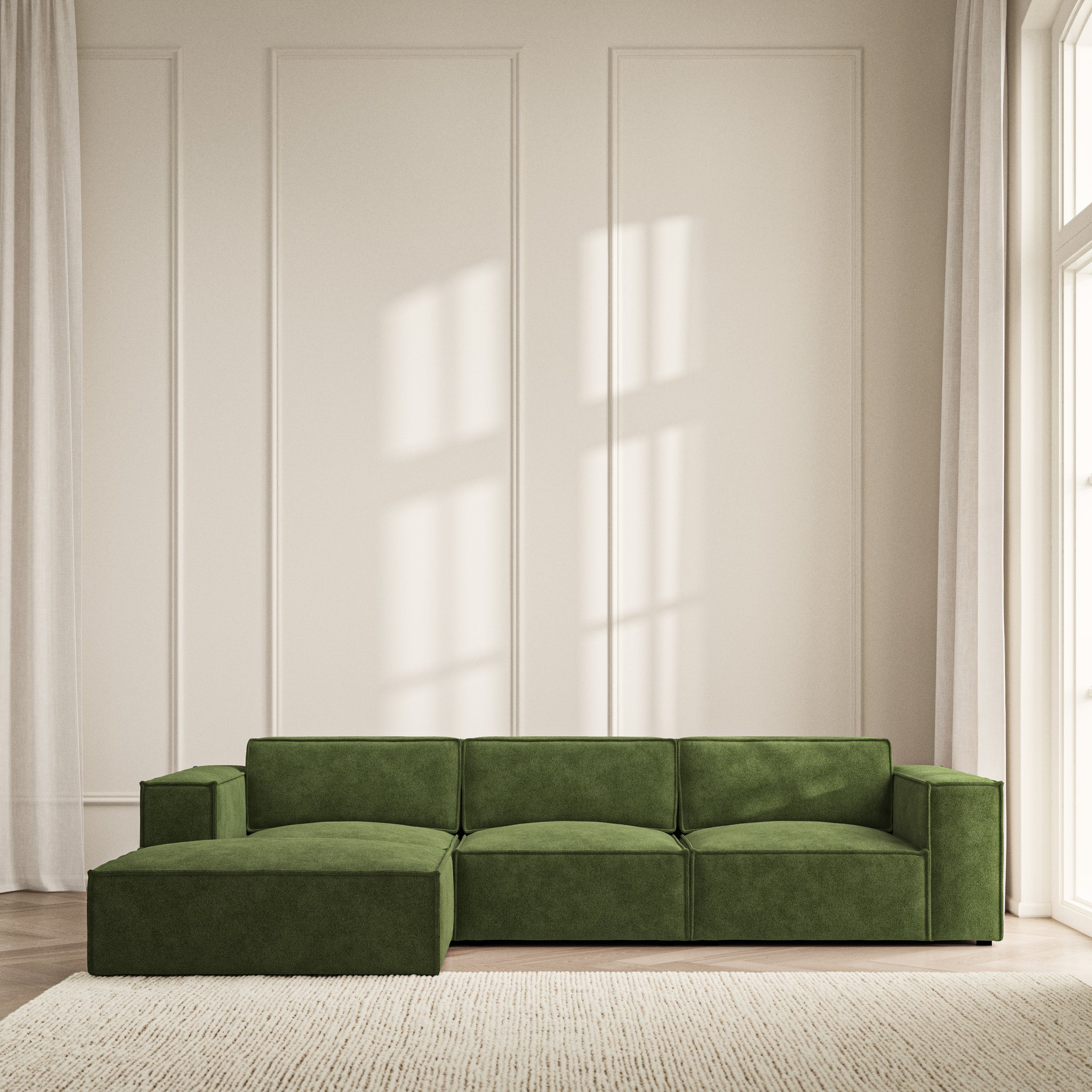 Vella Chaise Sofa - Soft Bouclé