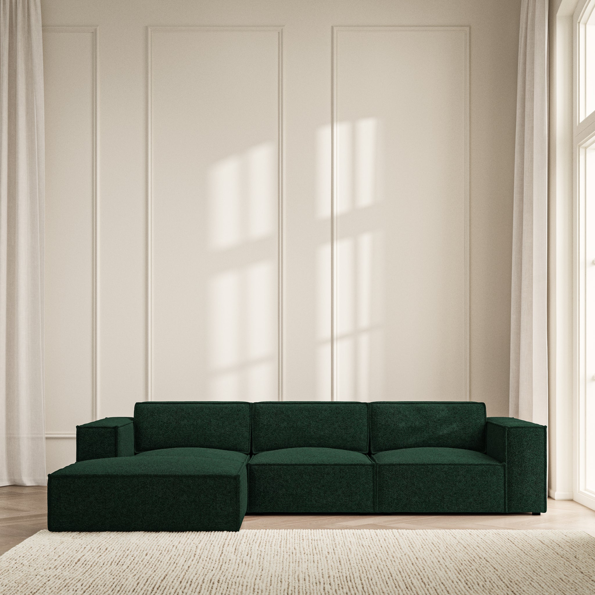 Vella Chaise Sofa - Soft Teddy