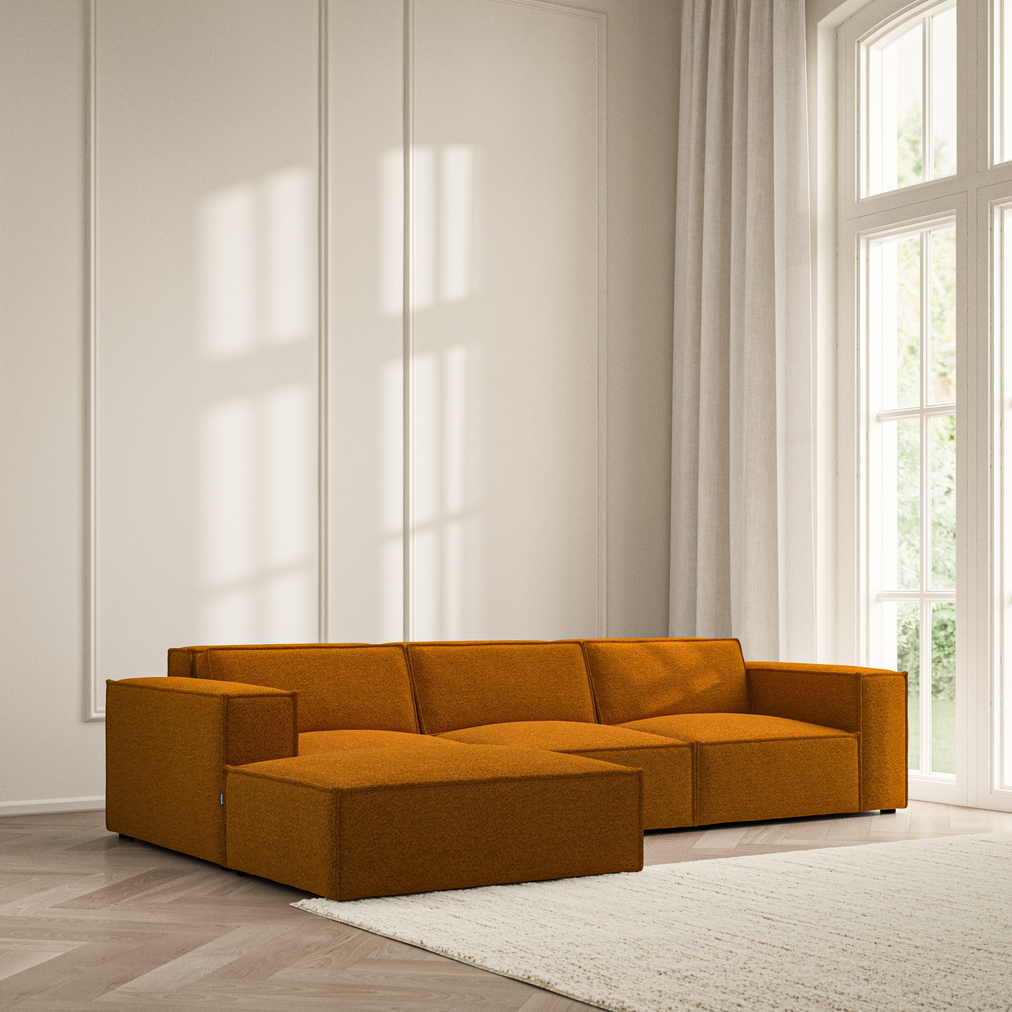 Vella Chaise Sofa - Soft Teddy