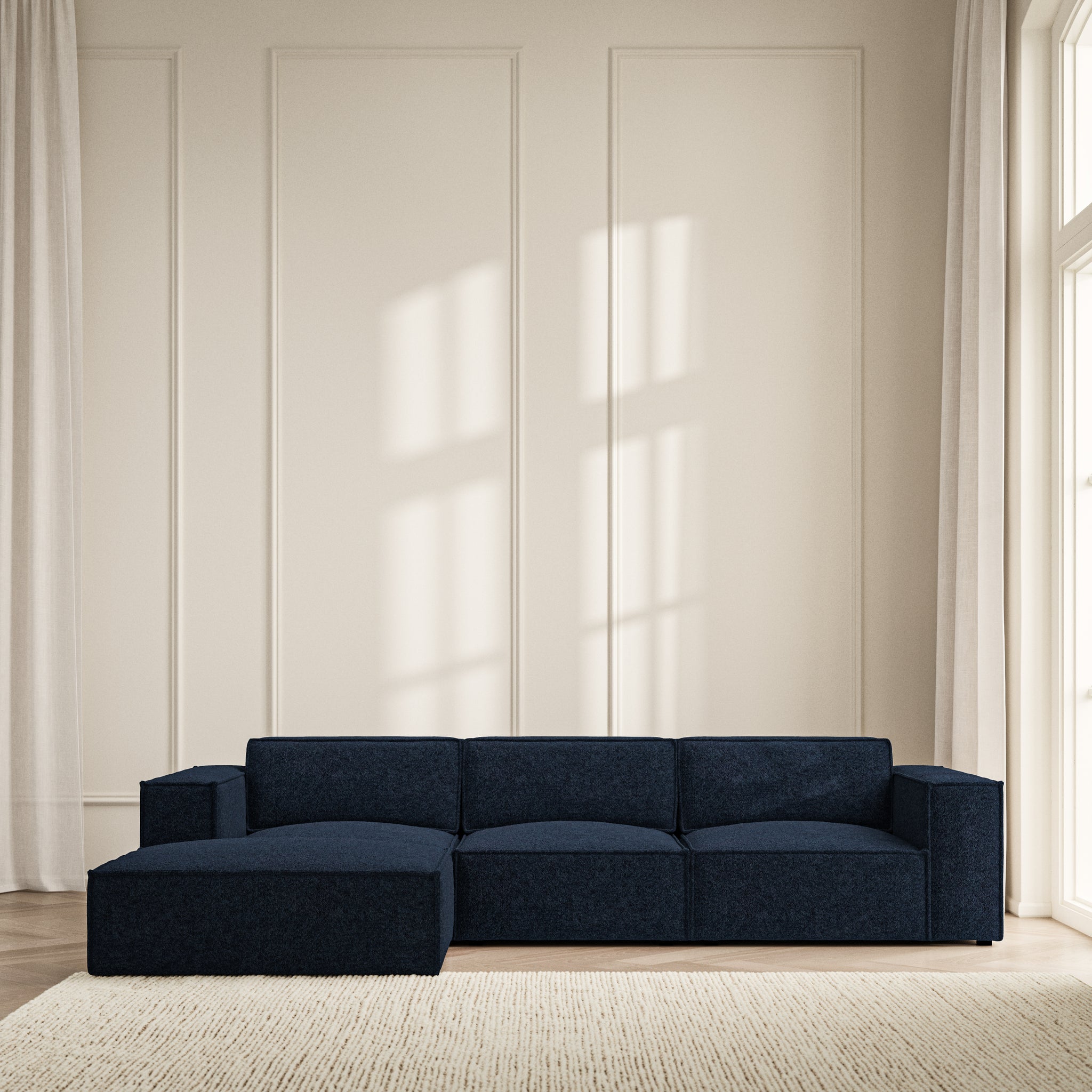 Vella Chaise Sofa - Soft Teddy