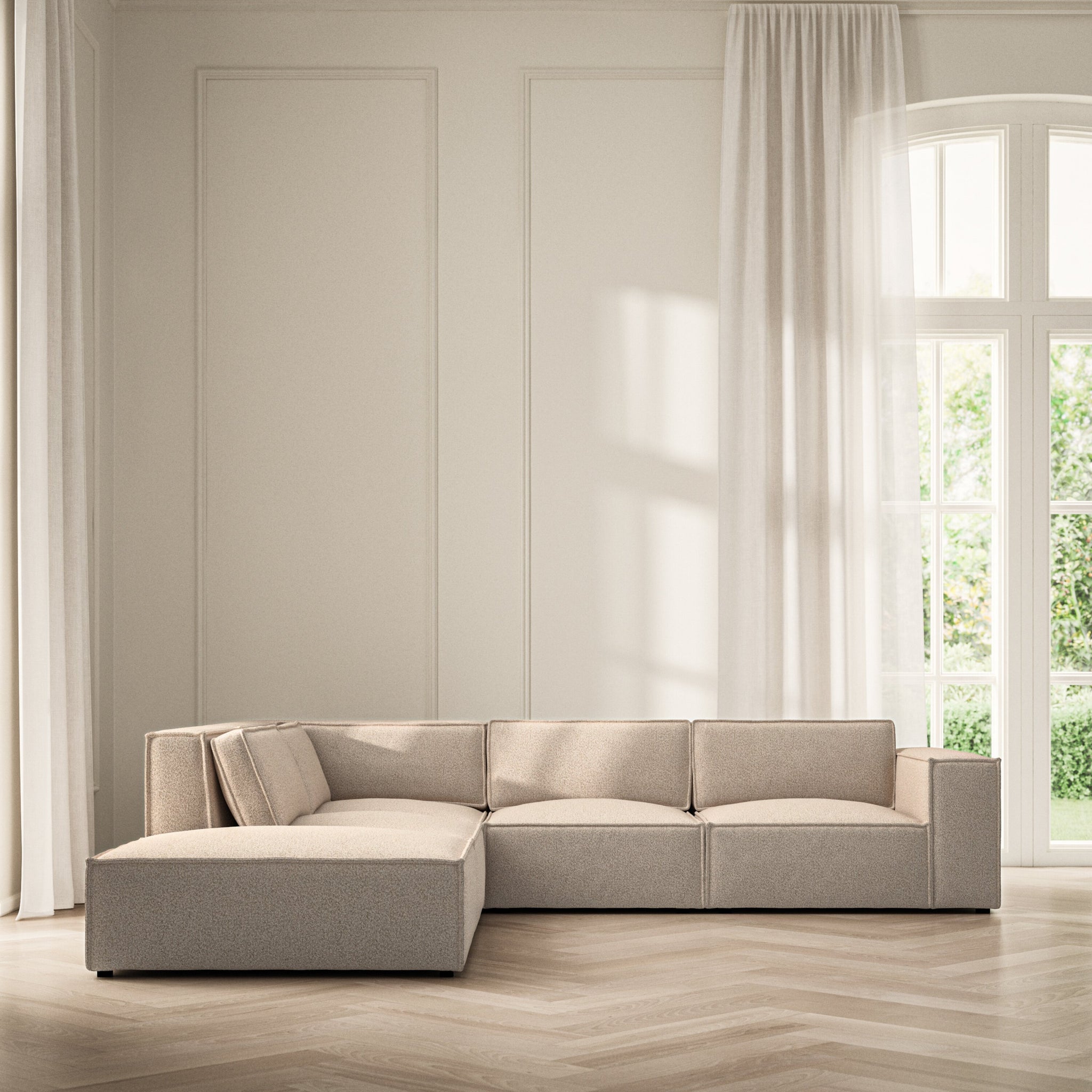 Vella Corner Chaise LHF - Bouclé