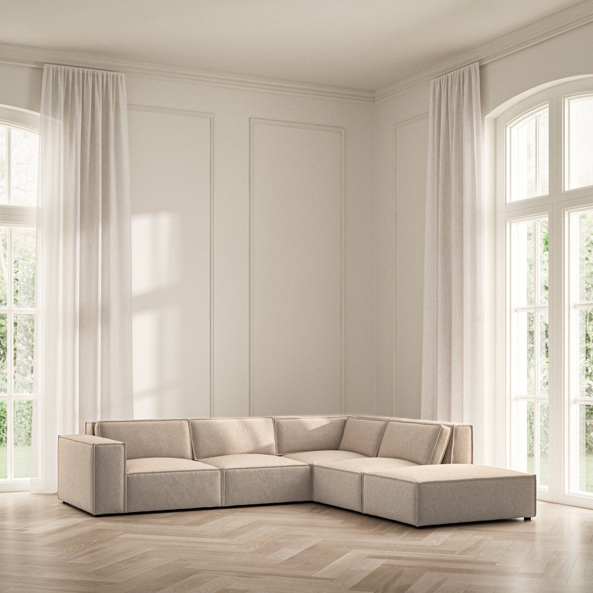 Vella Corner Chaise RHF - Bouclé