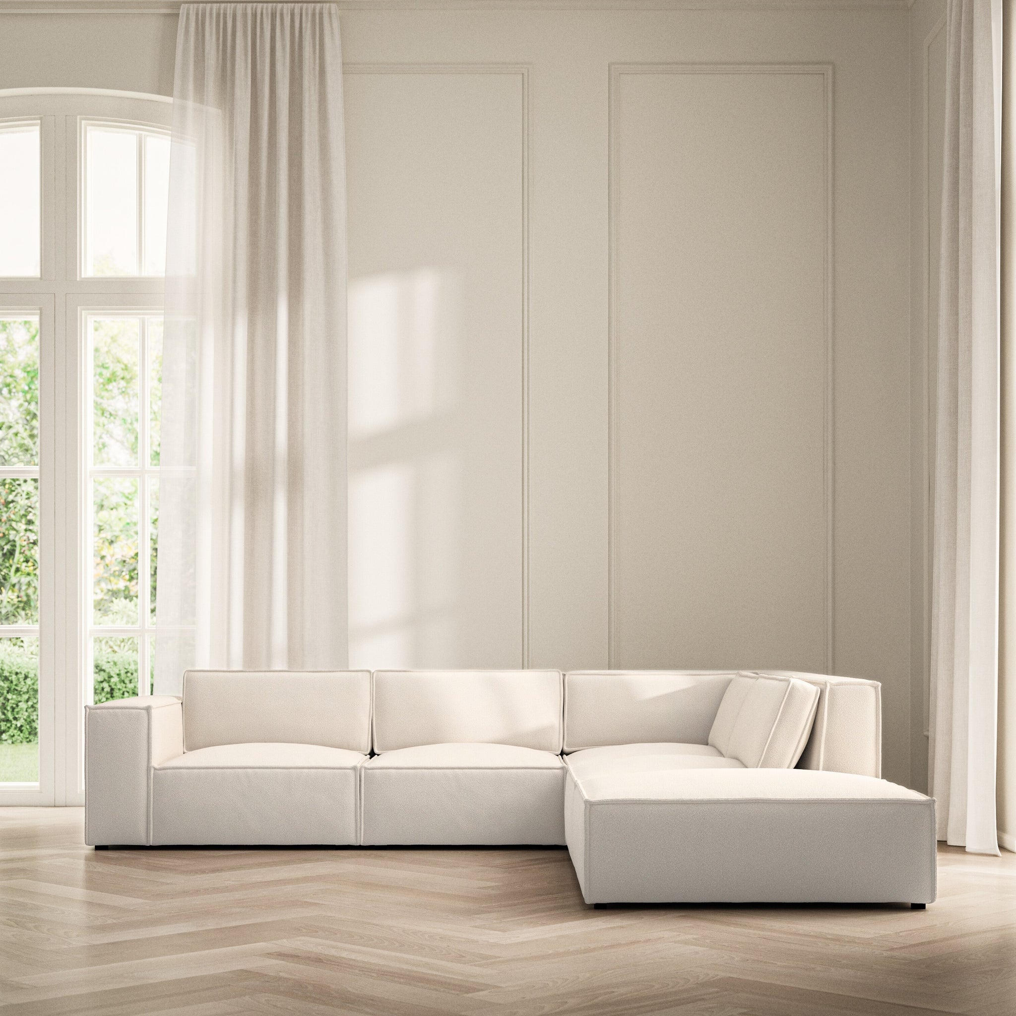 Vella Corner Chaise RHF - Bouclé
