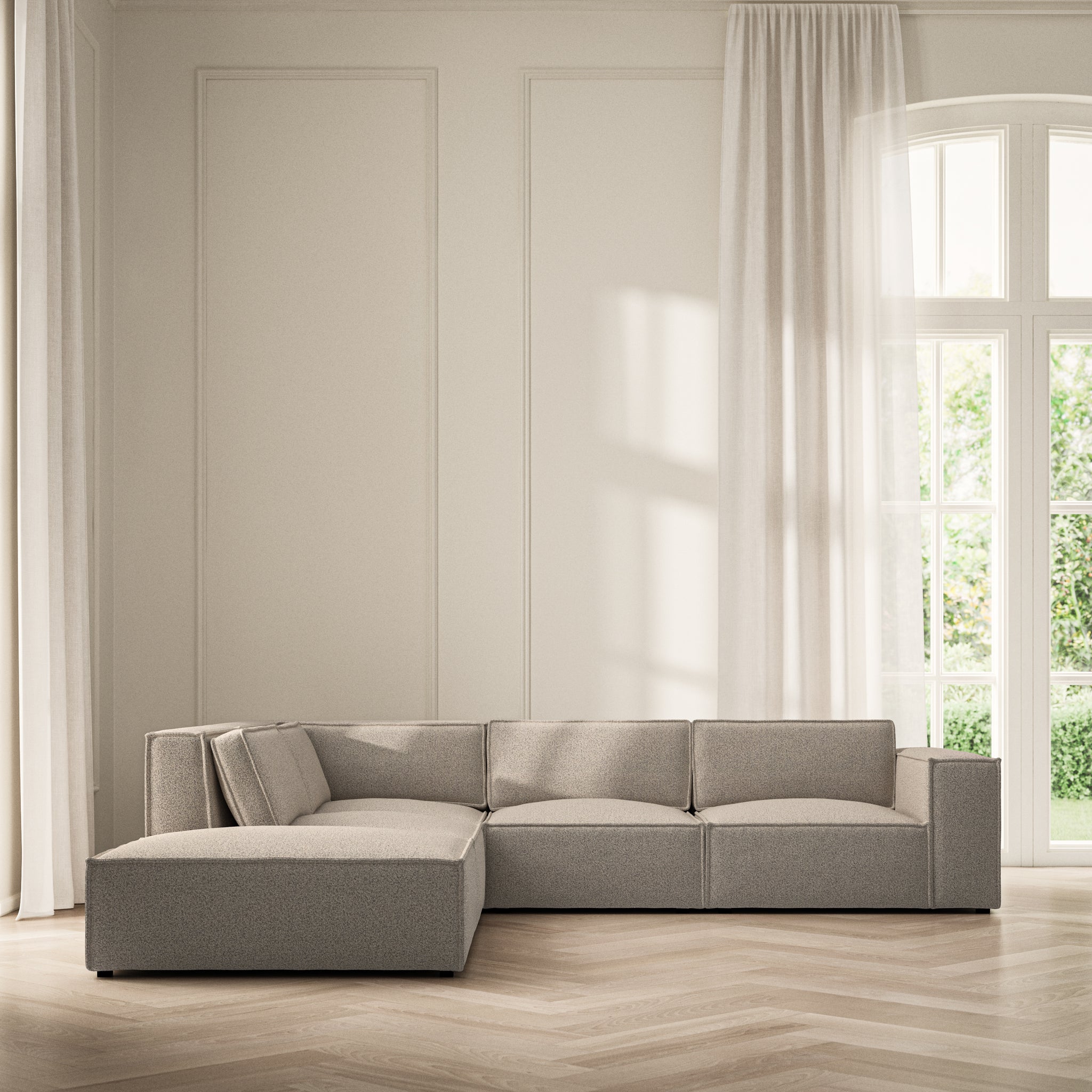 Vella Corner Chaise LHF - Bouclé