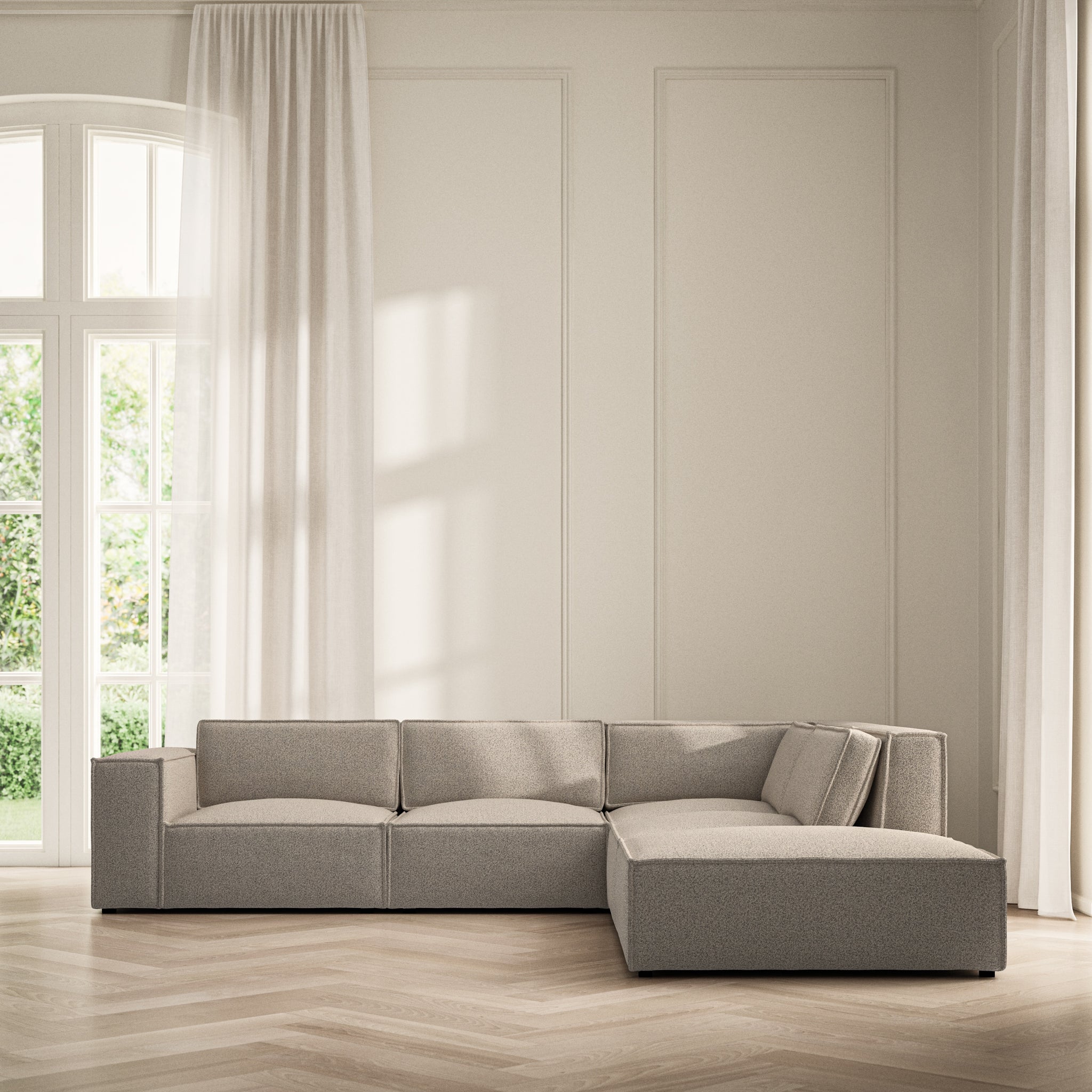 Vella Corner Chaise RHF - Bouclé