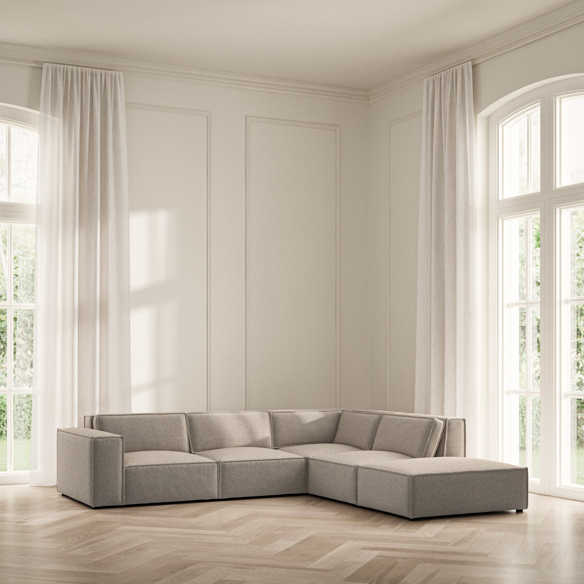Vella Corner Chaise RHF - Bouclé