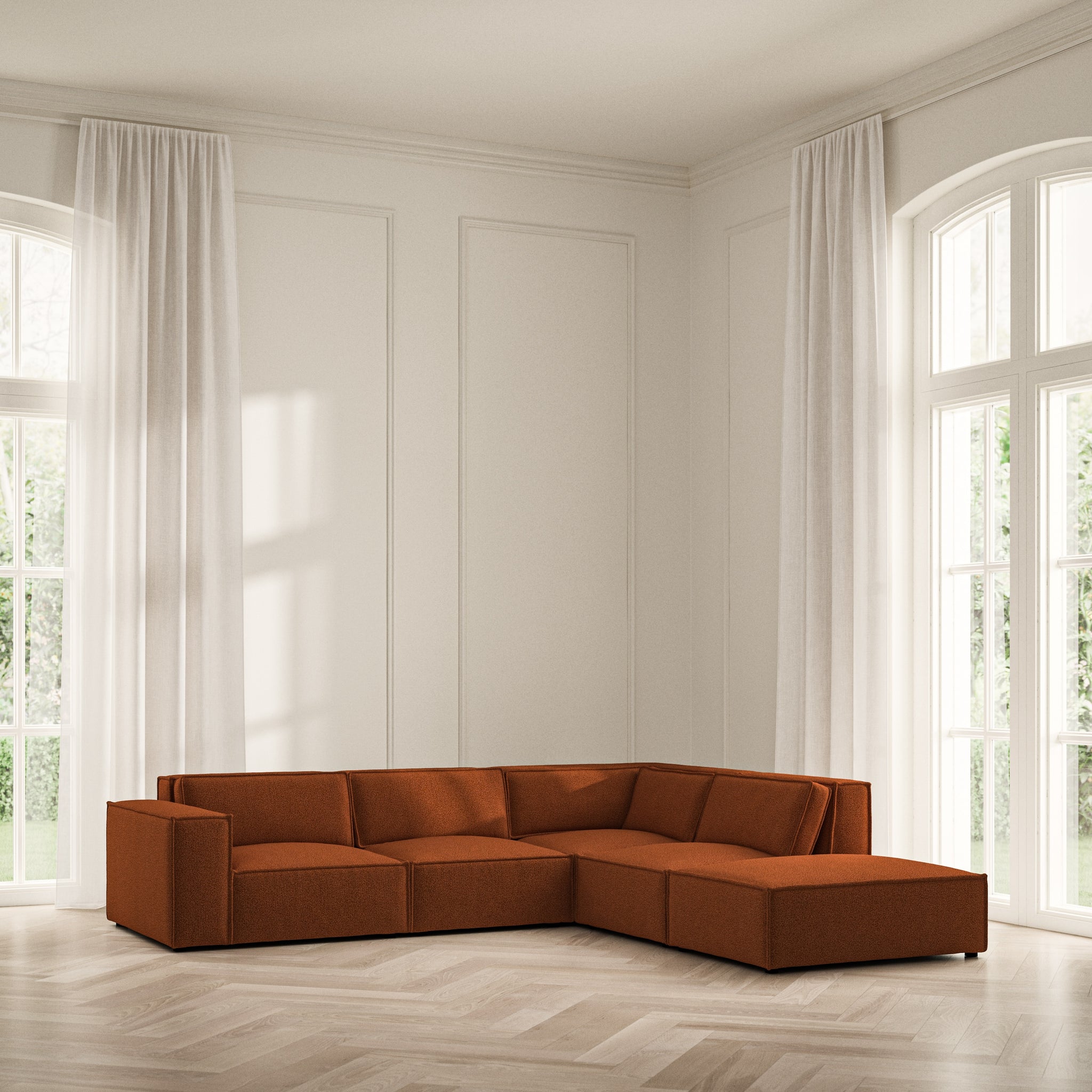 Vella Corner Chaise RHF - Bouclé