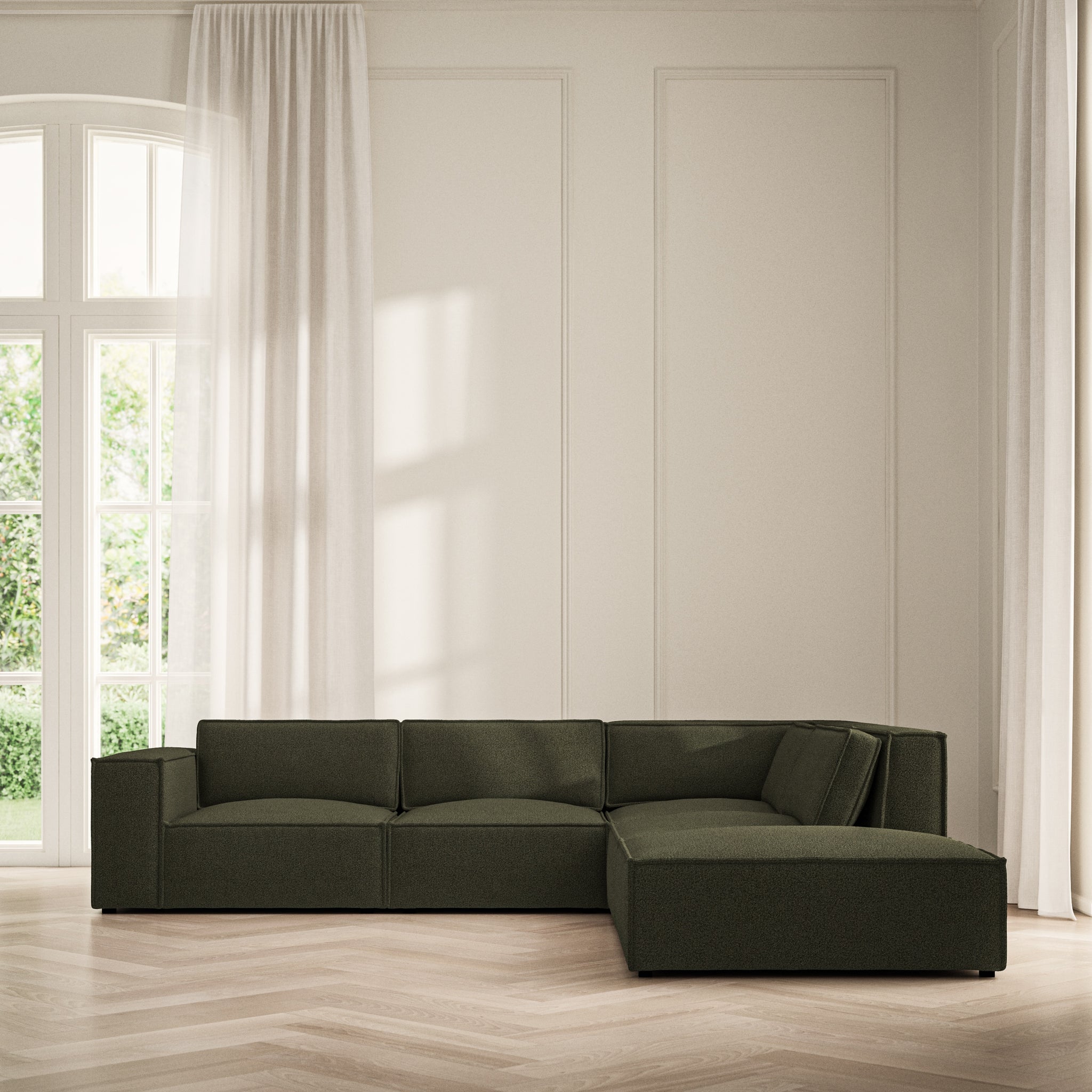 Vella Corner Chaise RHF - Bouclé