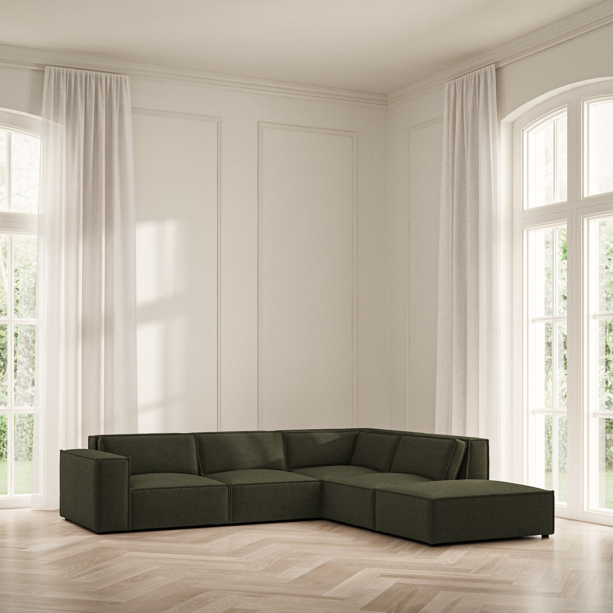 Vella Corner Chaise RHF - Bouclé