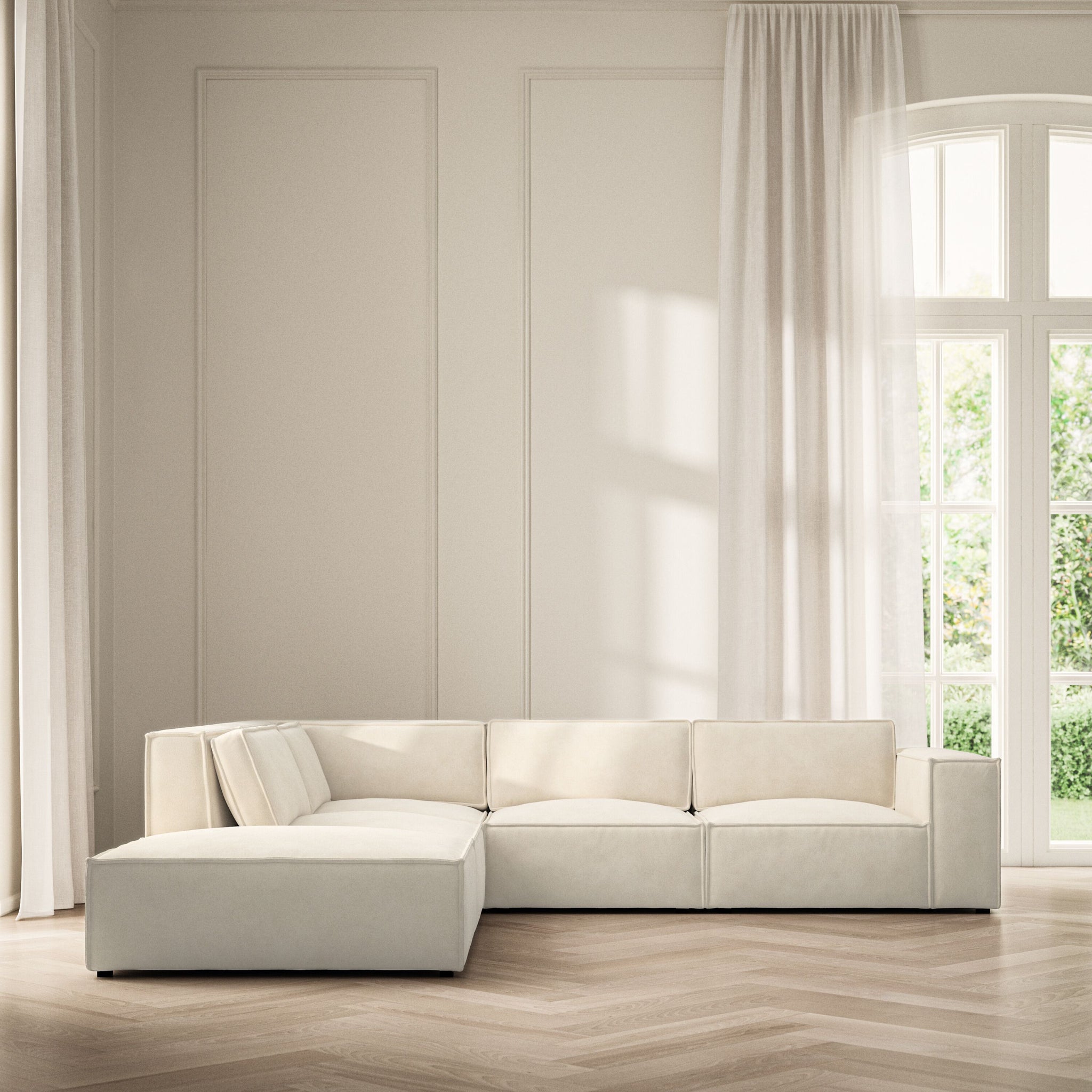 Vella Corner Chaise LHF - Soft Bouclé