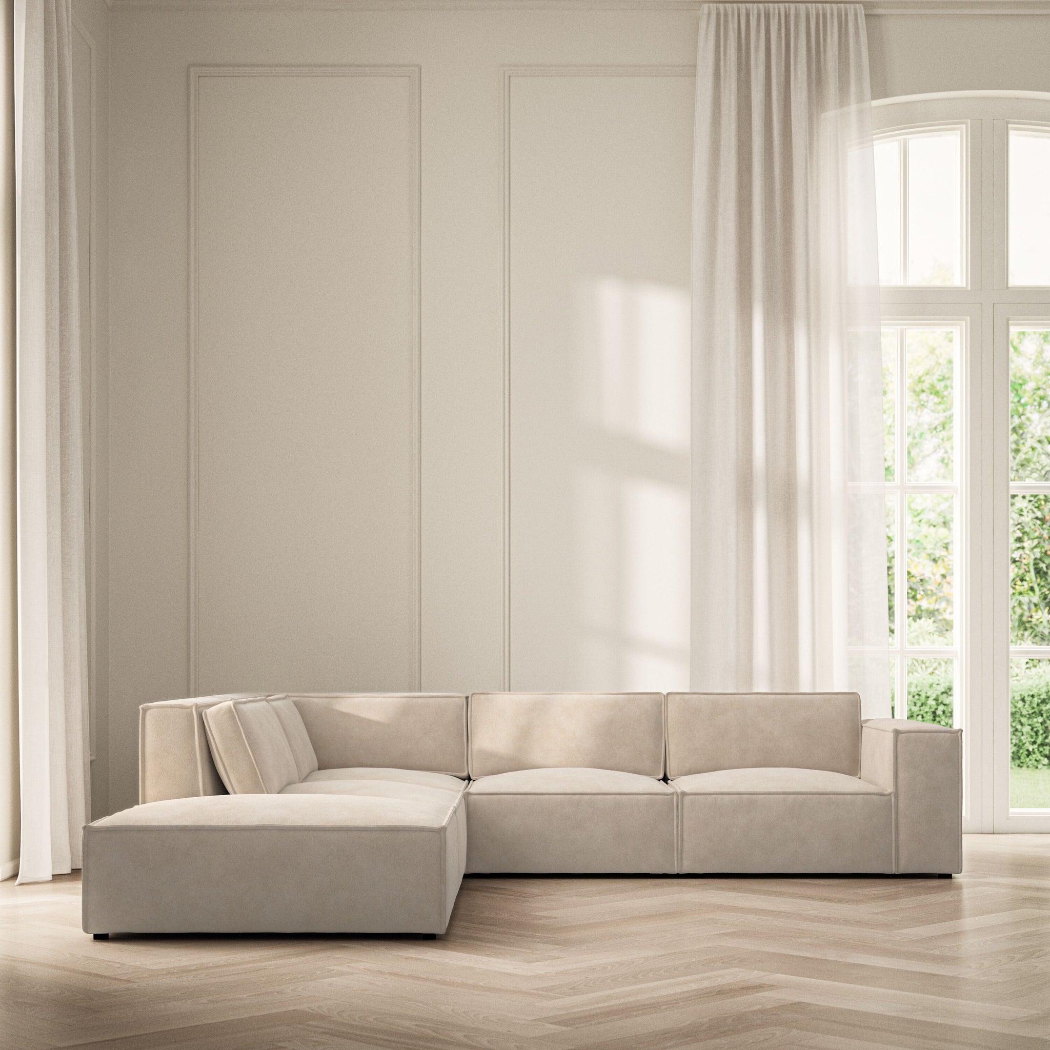 Vella Corner Chaise LHF - Soft Bouclé