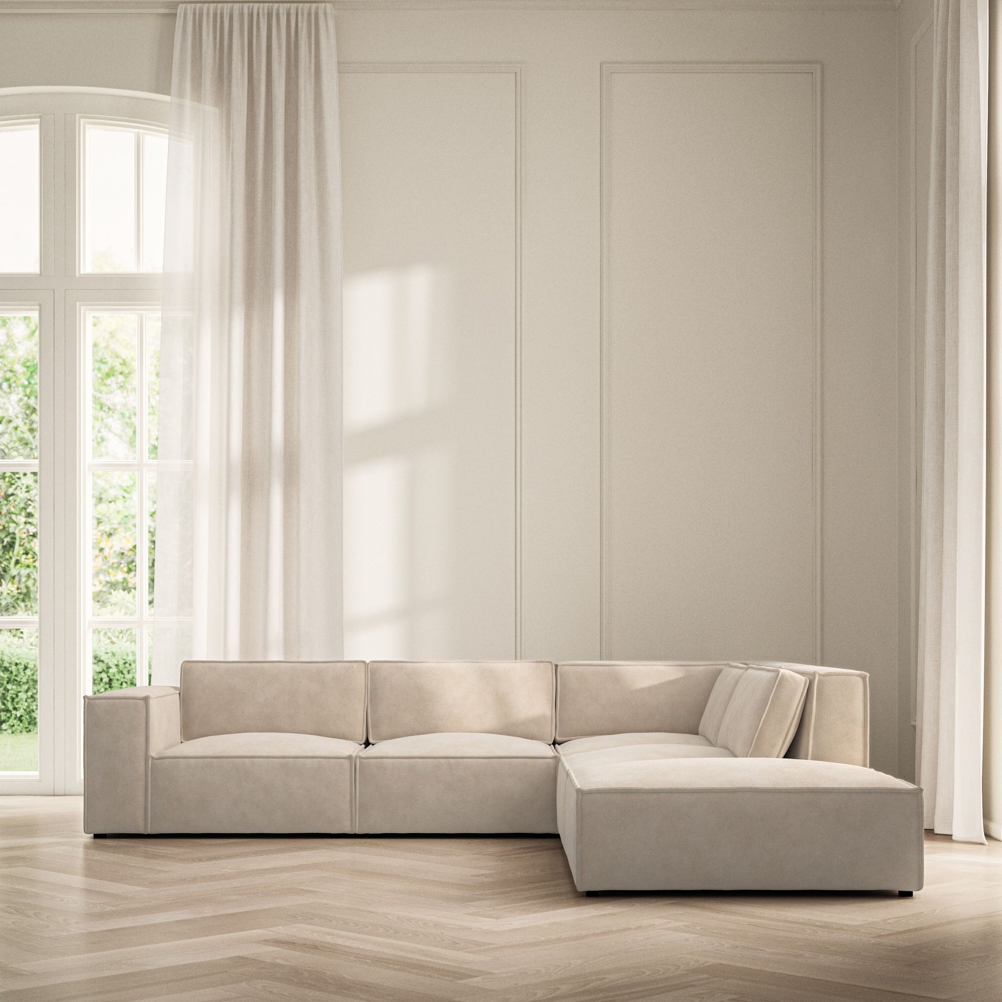 Vella Corner Chaise RHF - Soft Bouclé