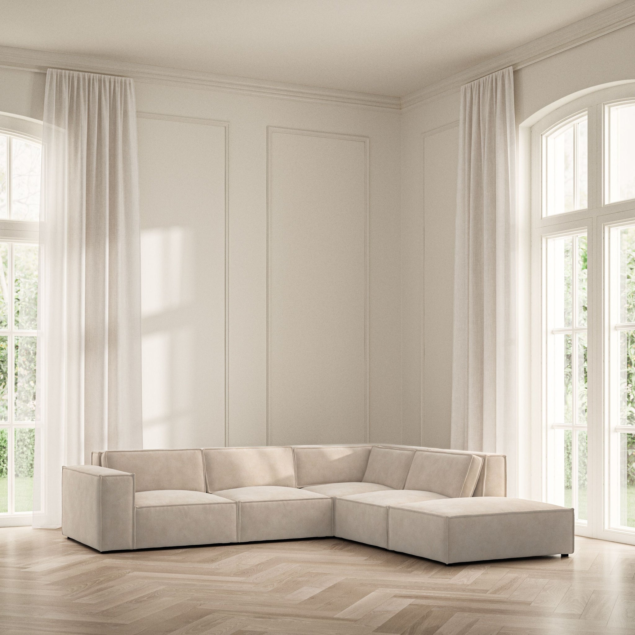 Vella Corner Chaise RHF - Soft Bouclé
