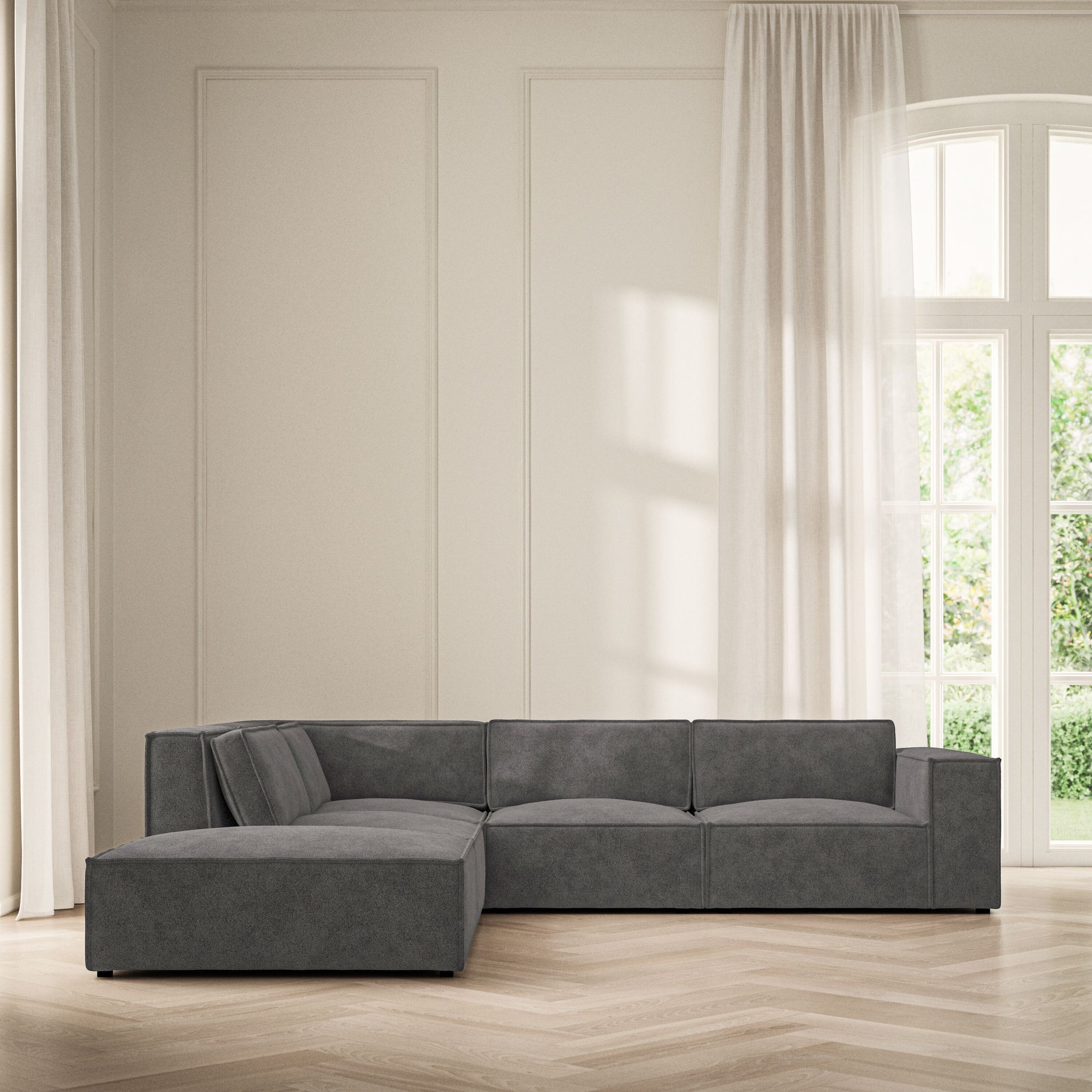 Vella Corner Chaise LHF - Soft Bouclé
