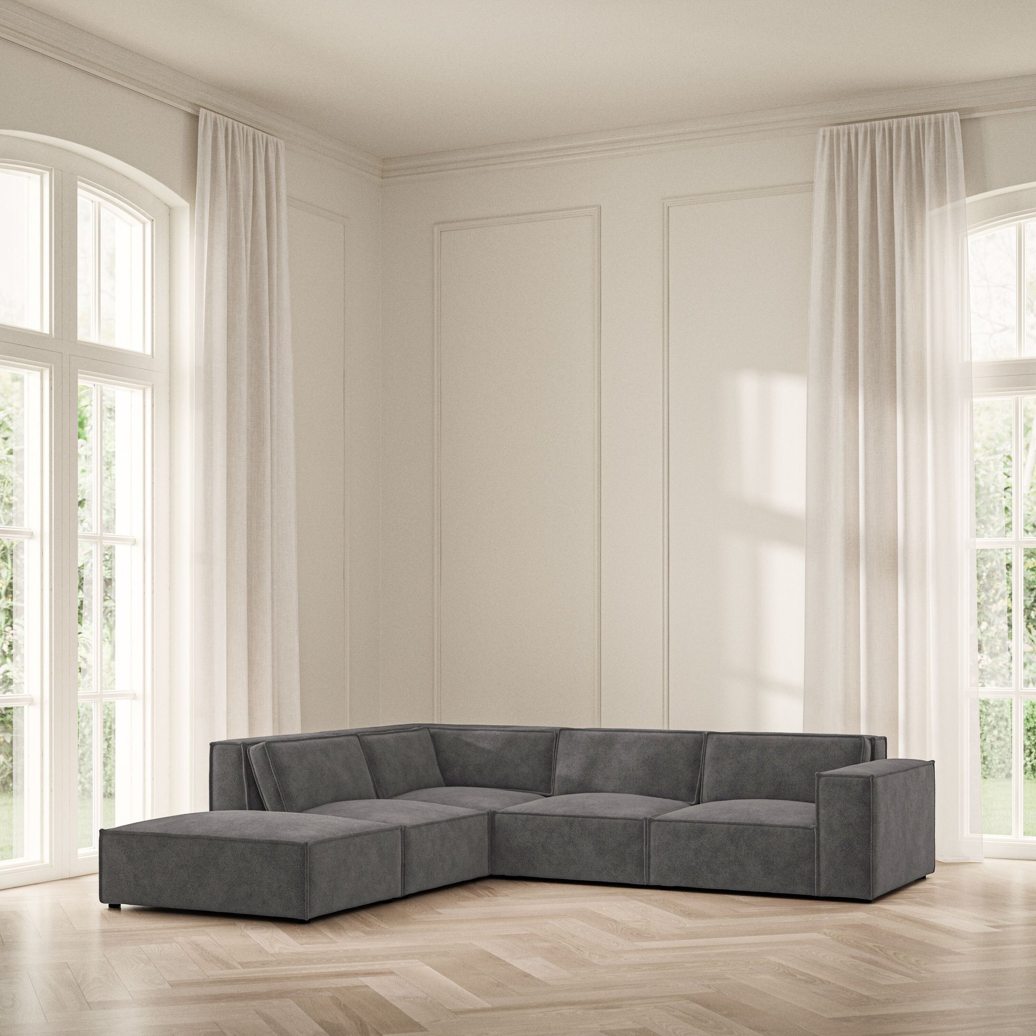 Vella Corner Chaise LHF - Soft Bouclé