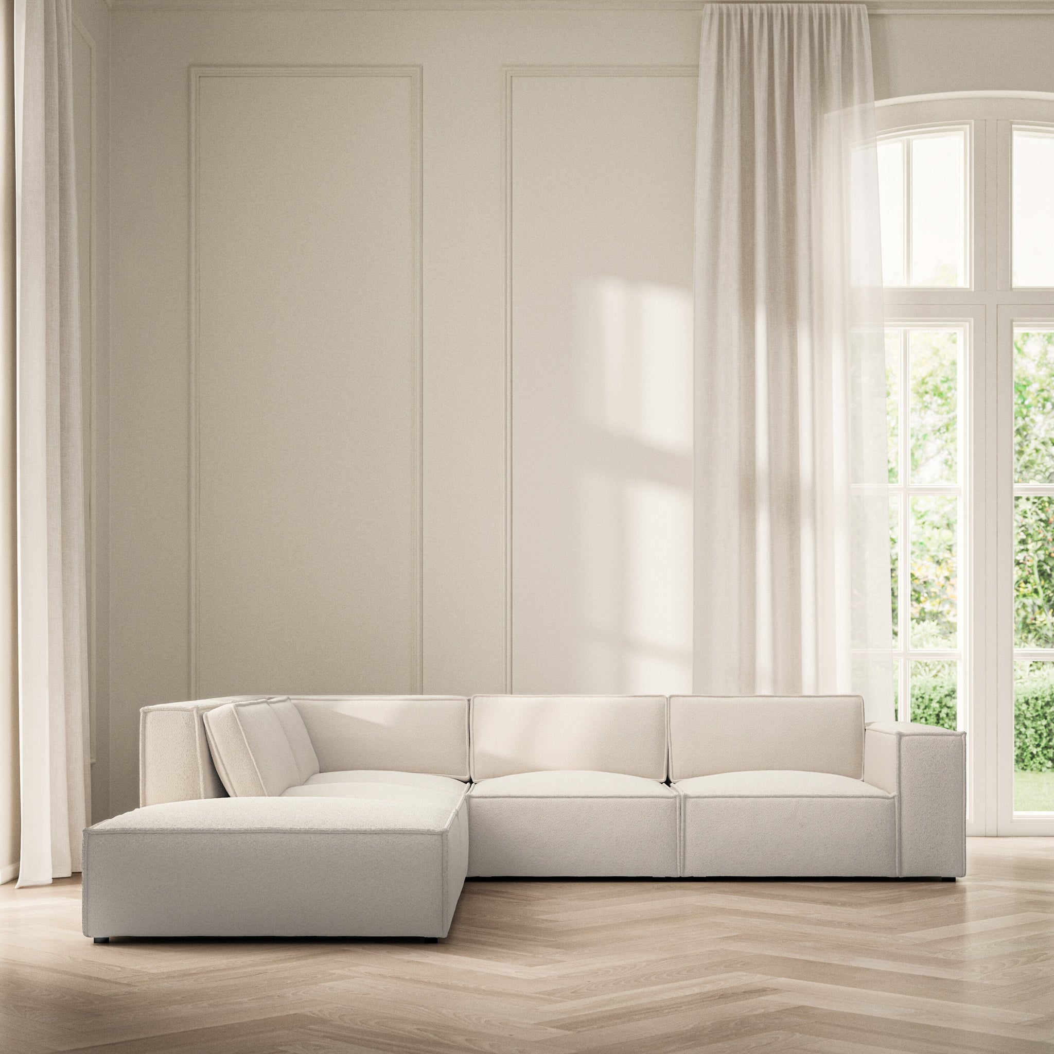 Vella Corner Chaise LHF - Soft Teddy
