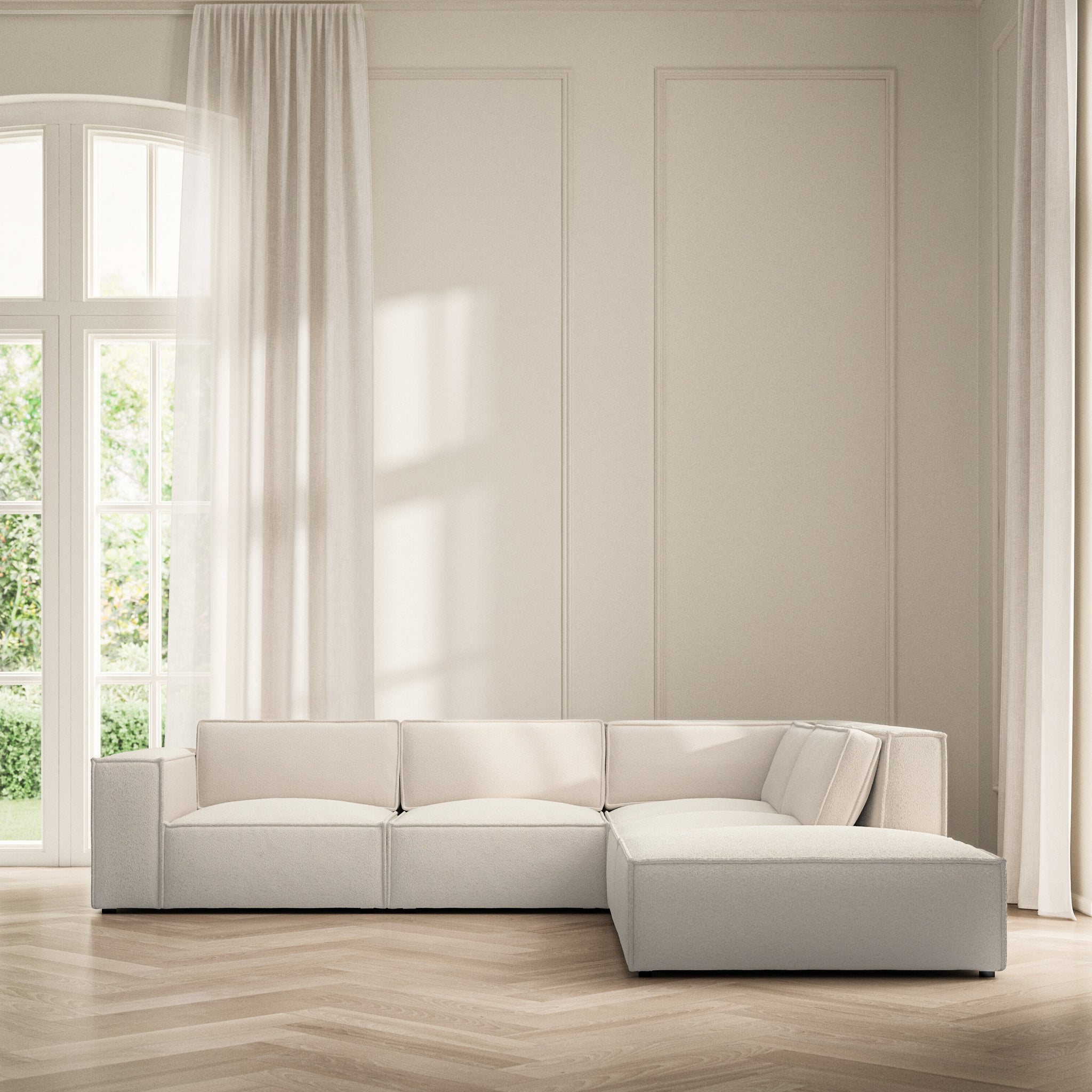 Vella Corner Chaise RHF - Soft Teddy