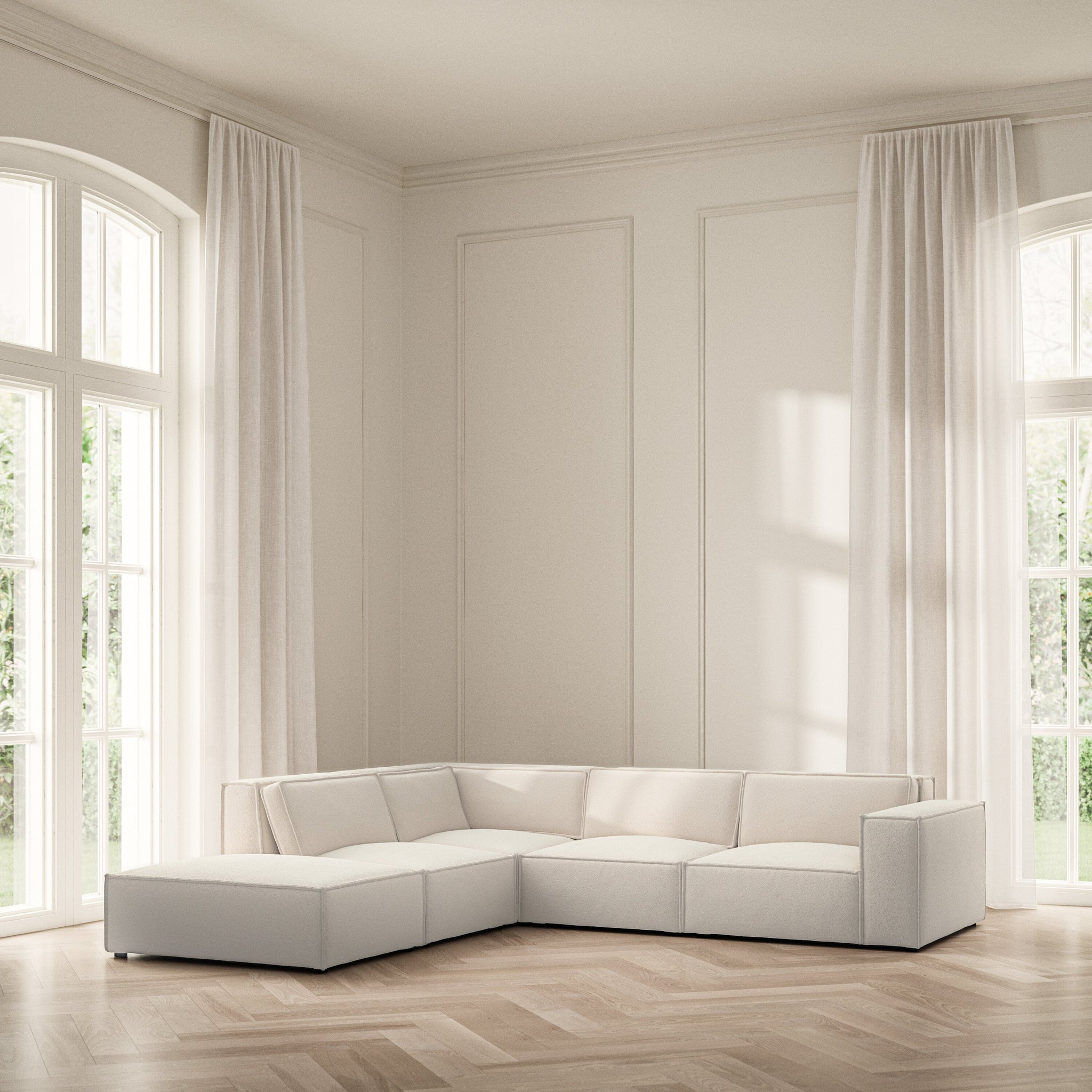 Vella Corner Chaise LHF - Soft Teddy
