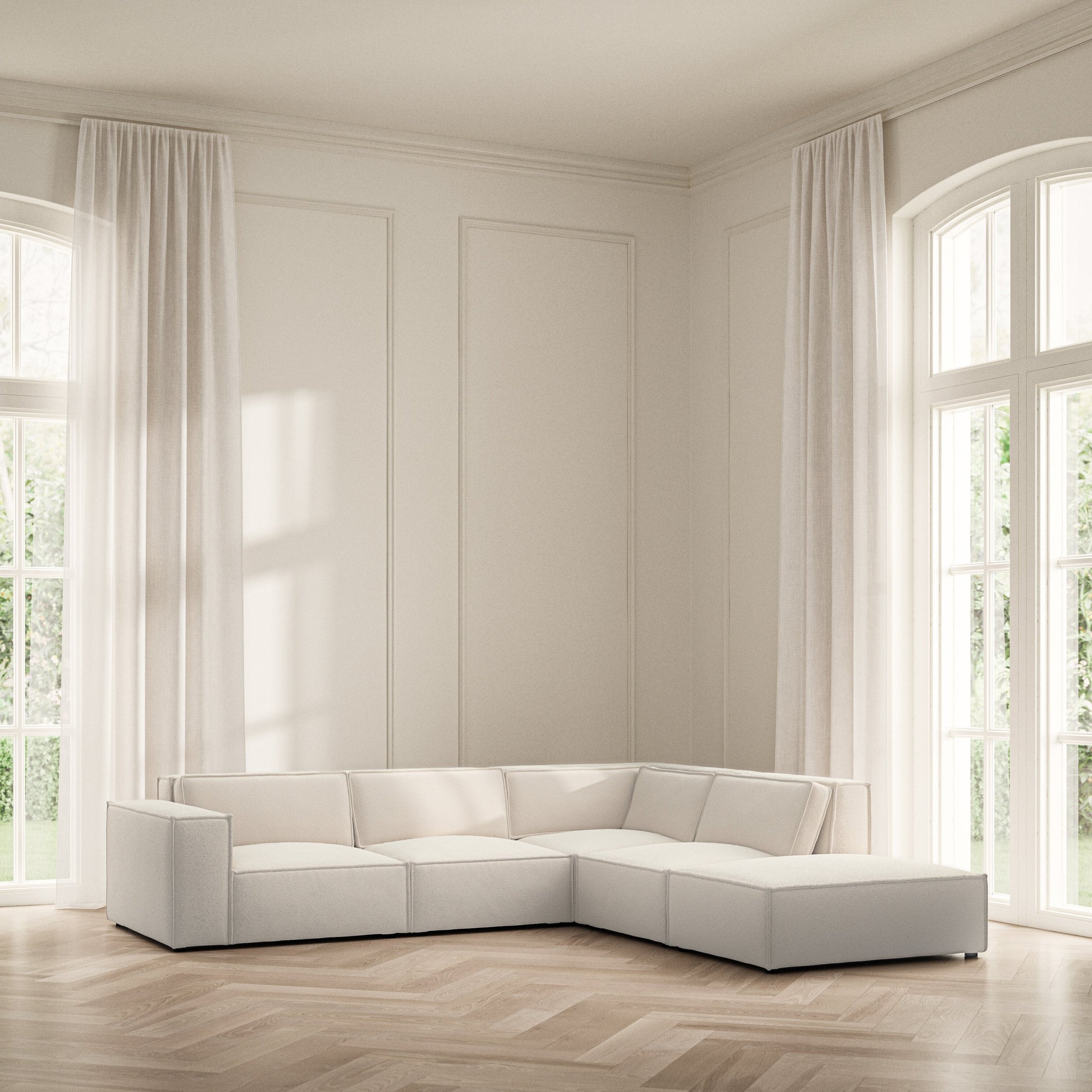 Vella Corner Chaise RHF - Soft Teddy