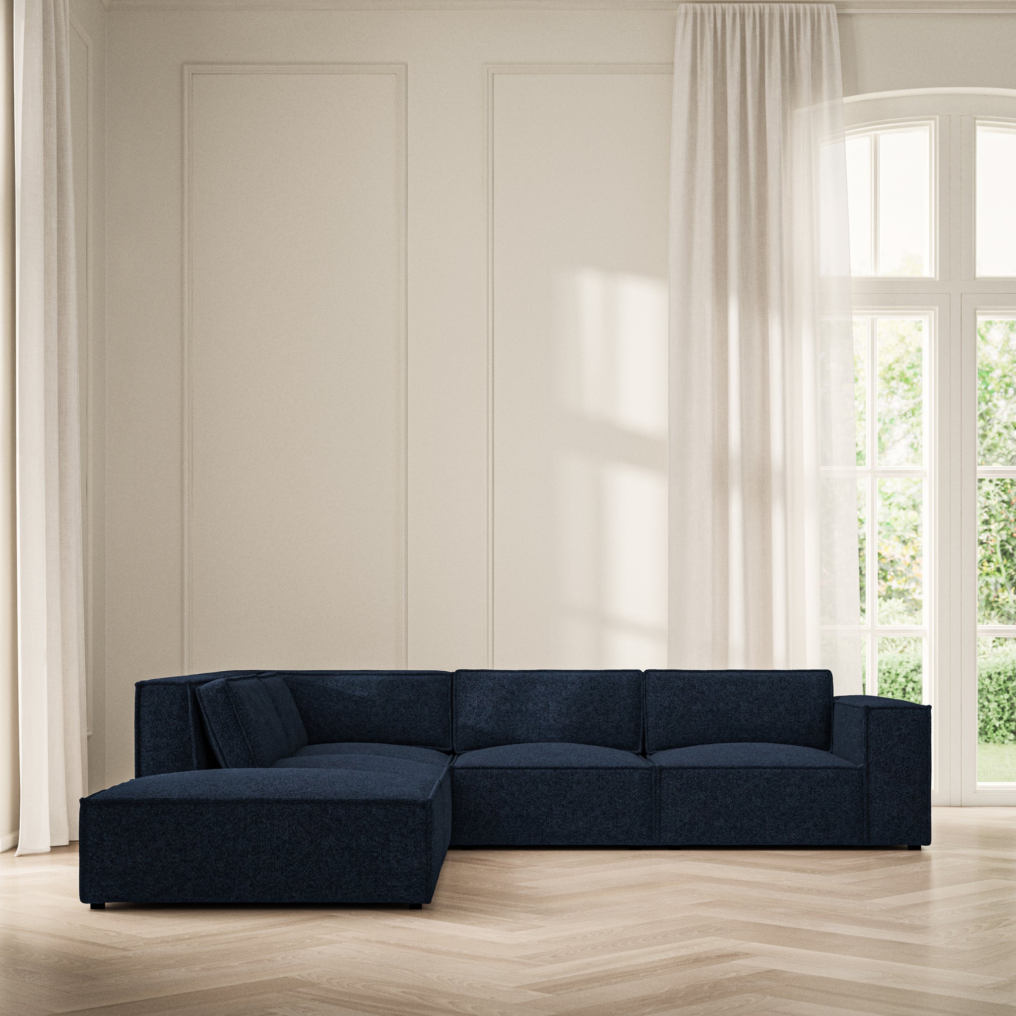Vella Corner Chaise LHF - Soft Teddy