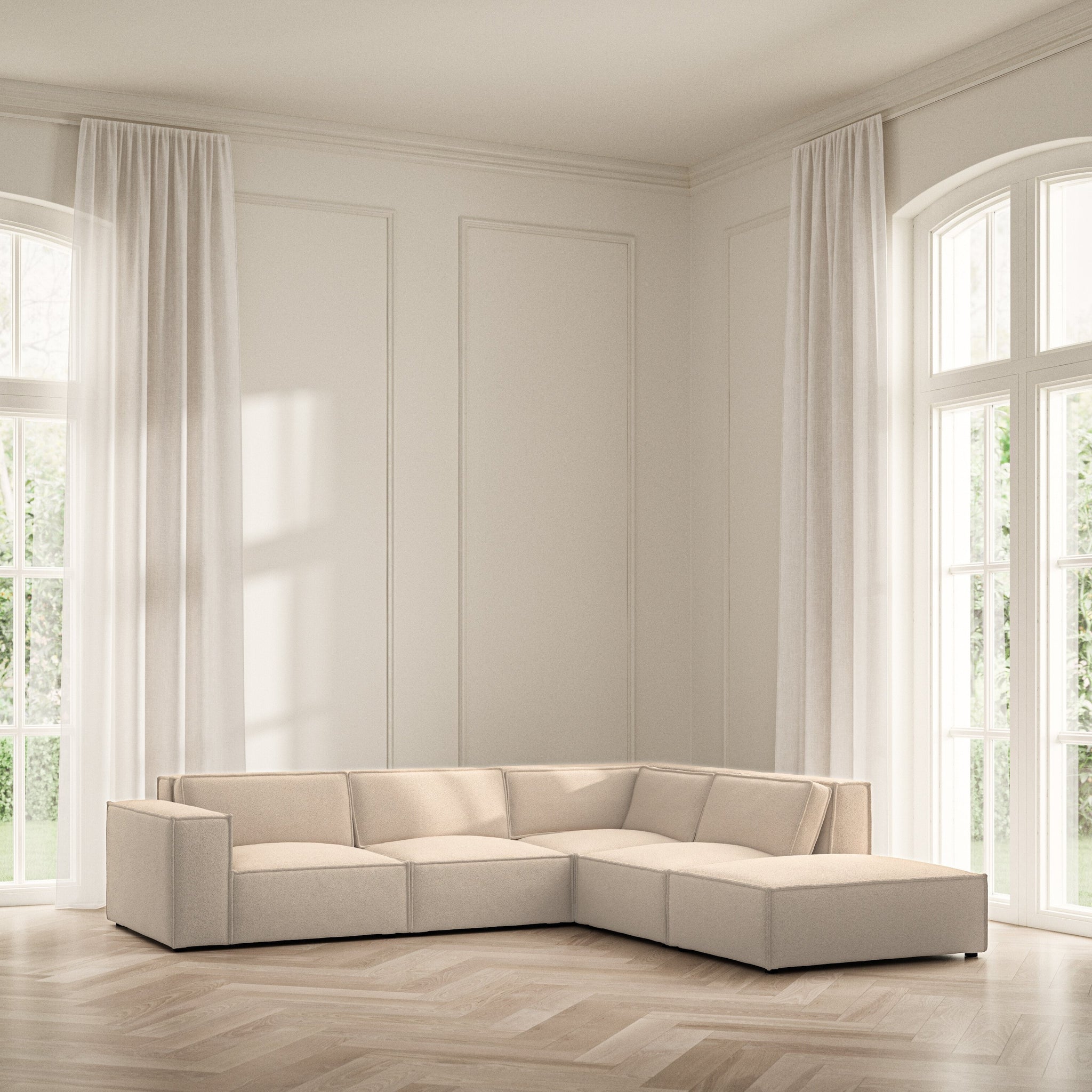 Vella Corner Chaise RHF - Soft Teddy