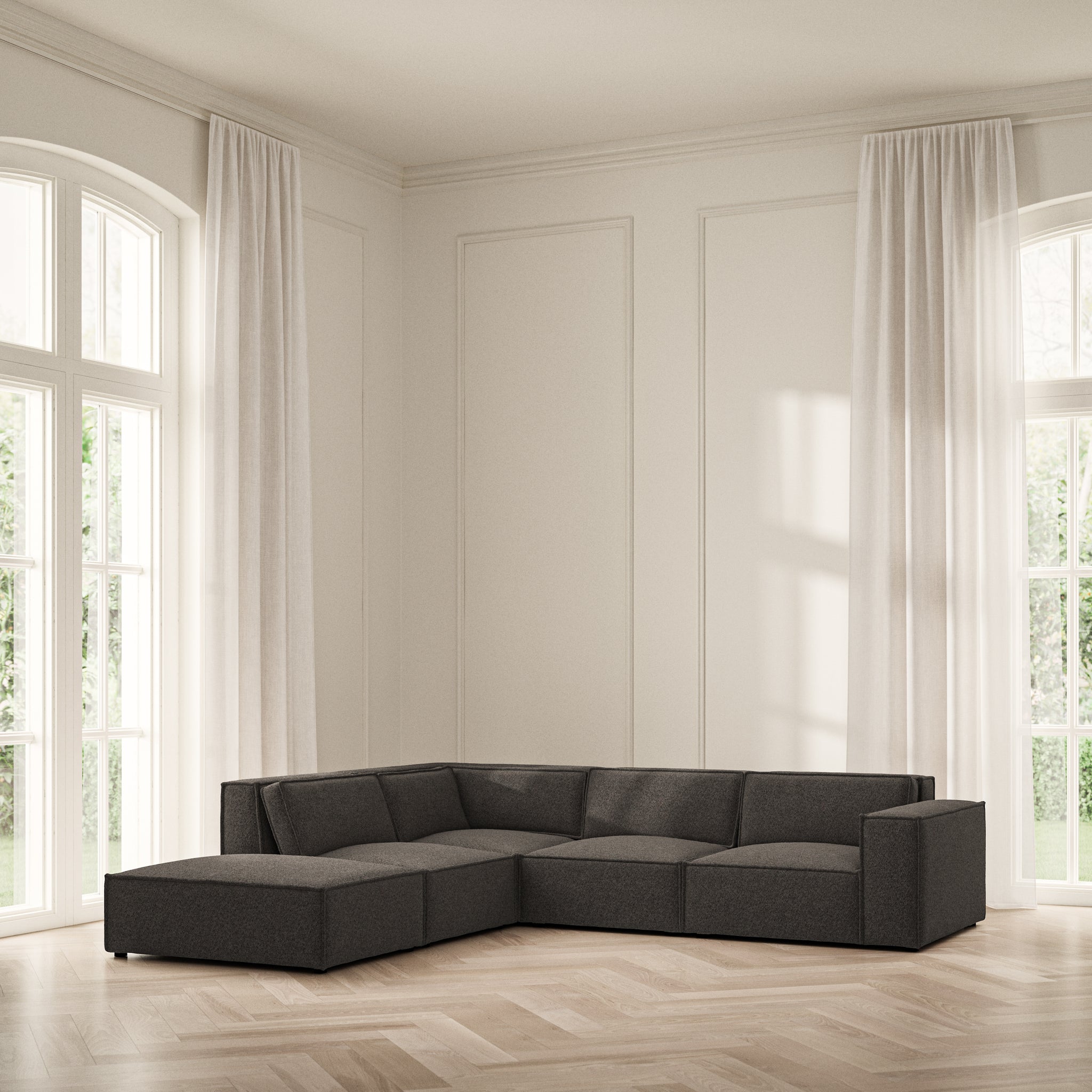 Vella Corner Chaise LHF - Soft Teddy