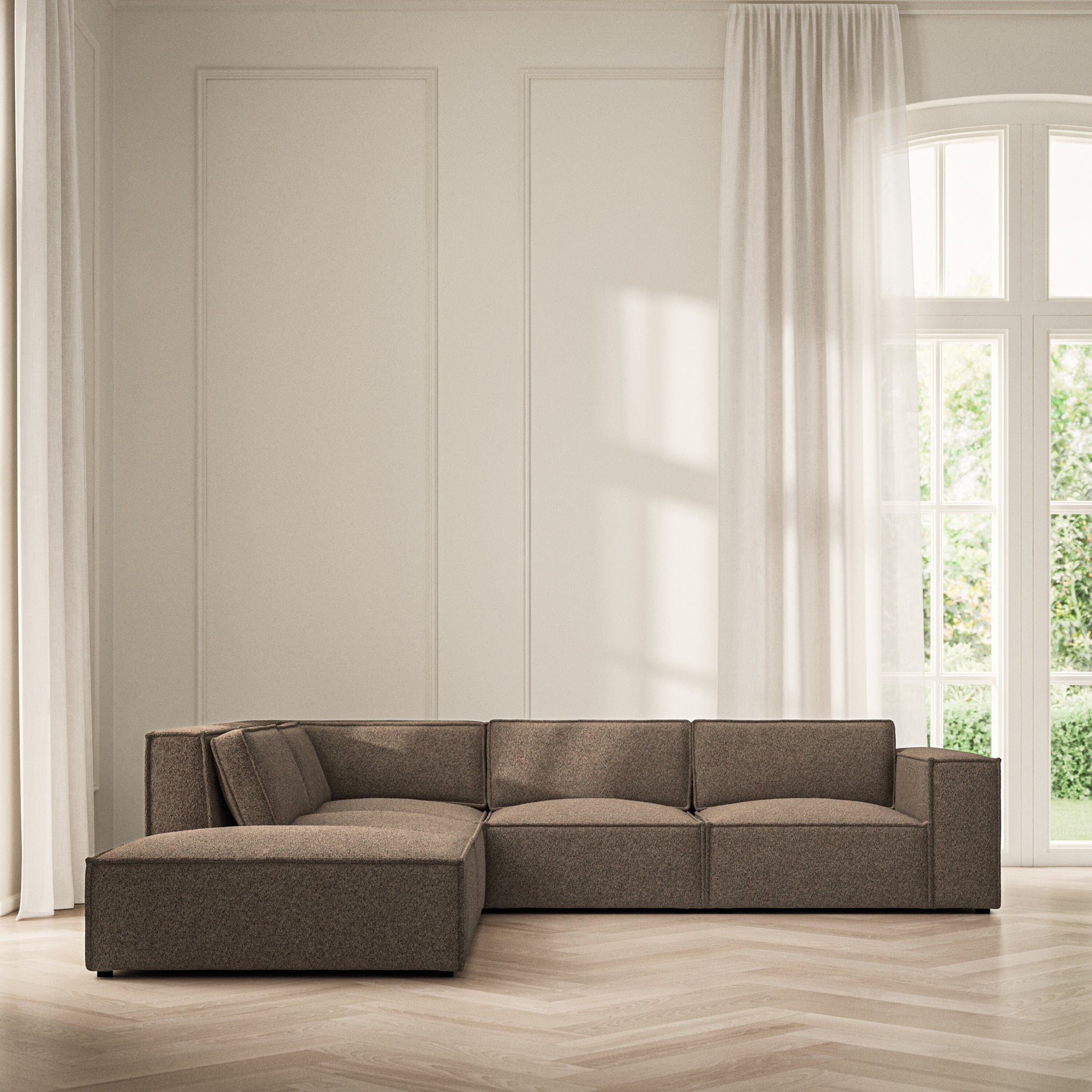 Vella Corner Chaise LHF - Soft Teddy