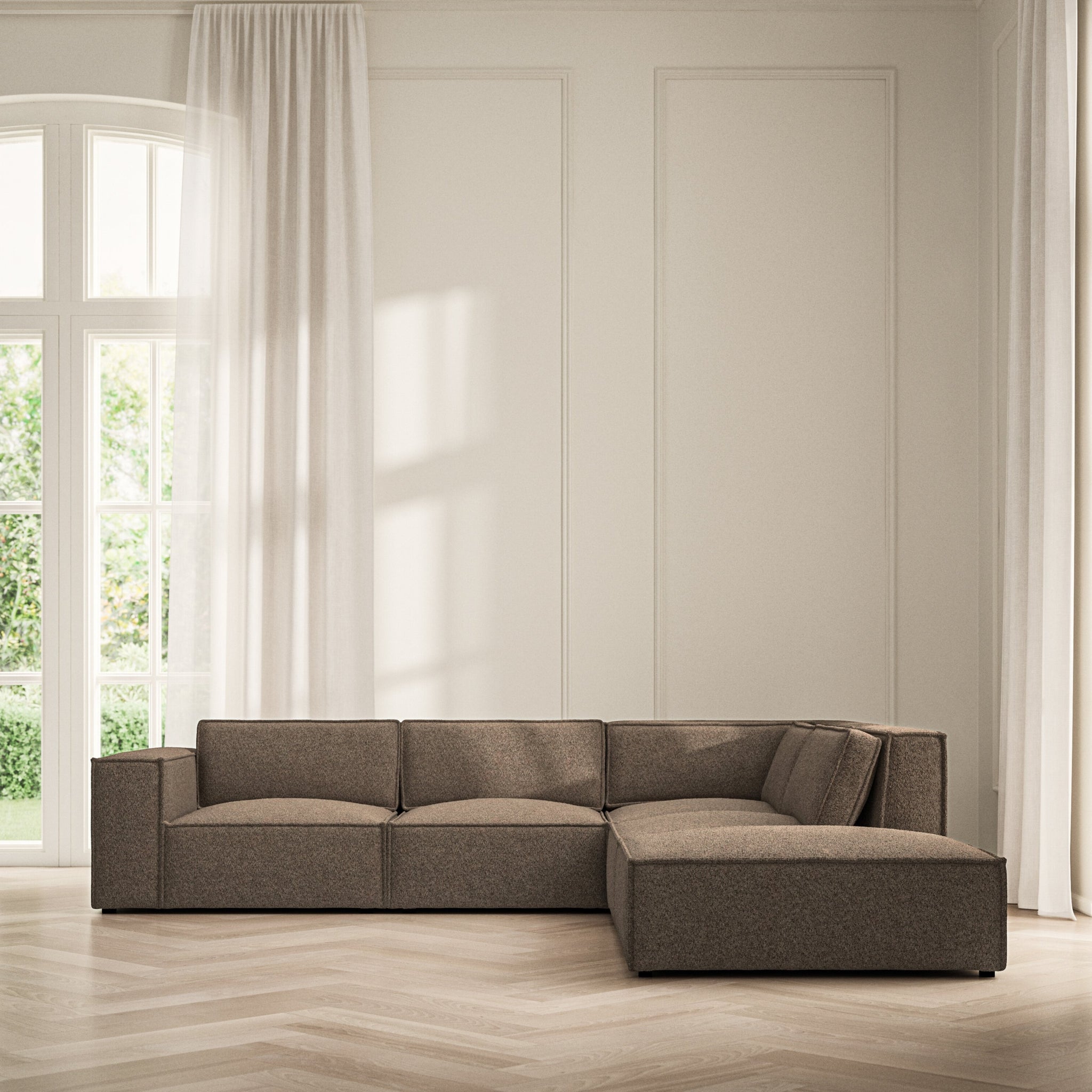Vella Corner Chaise RHF - Soft Teddy