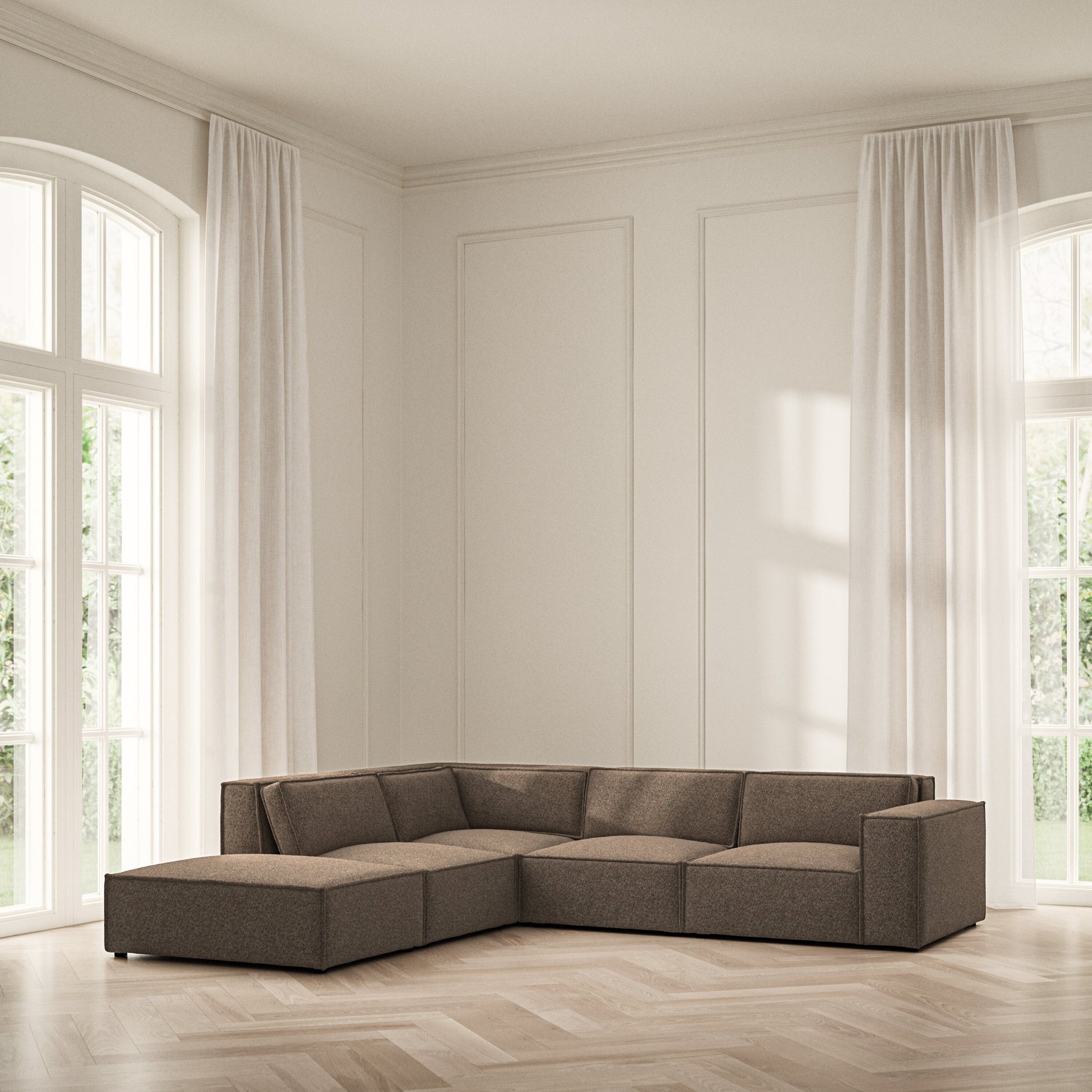 Vella Corner Chaise LHF - Soft Teddy