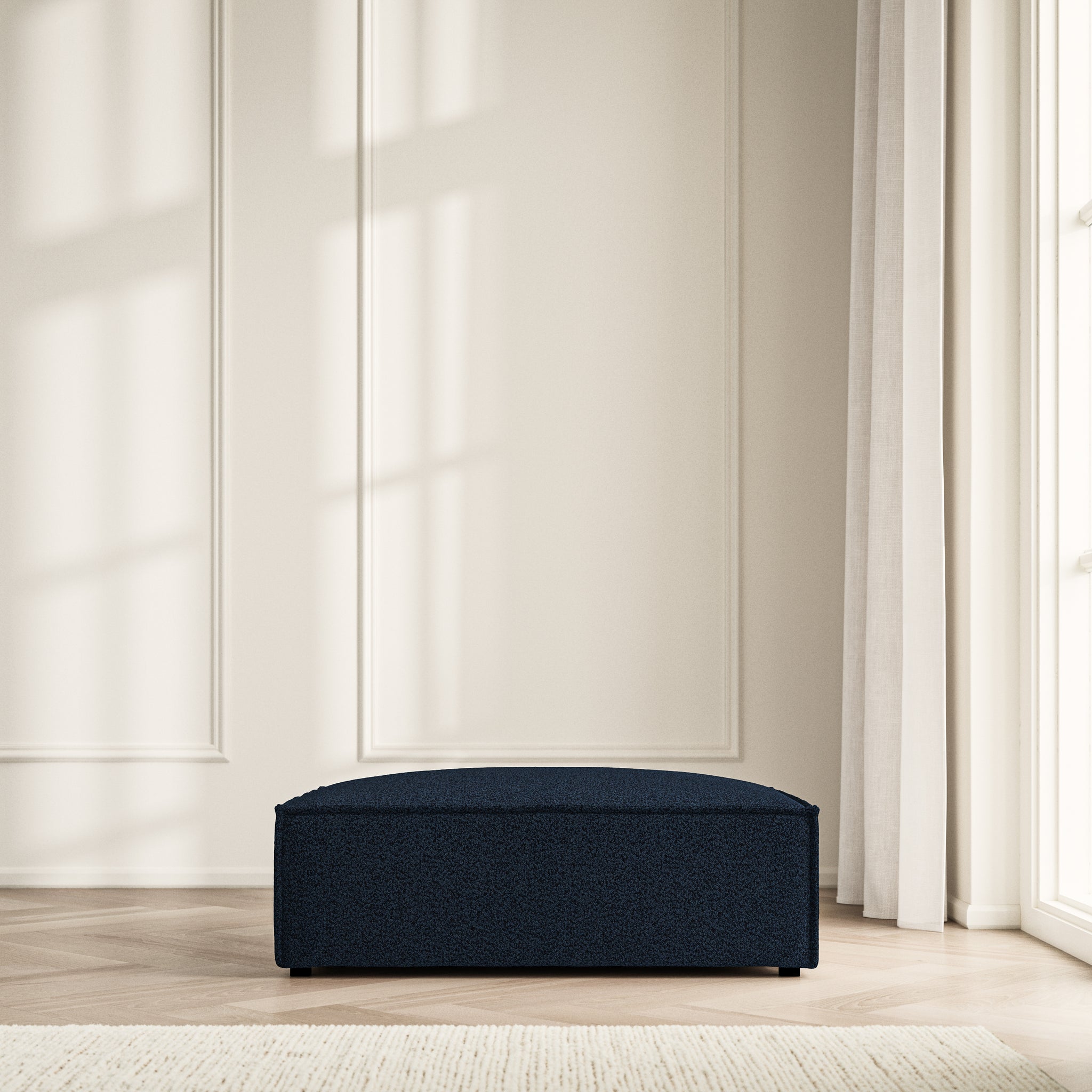 Vella Footstool - Bouclé