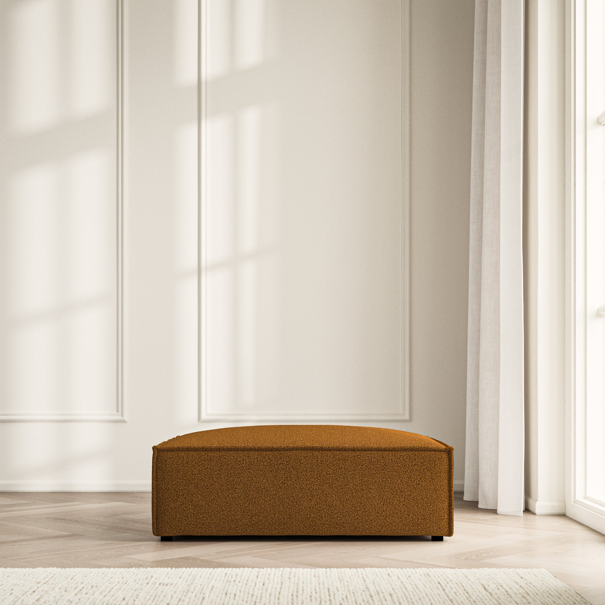 Vella Footstool - Bouclé