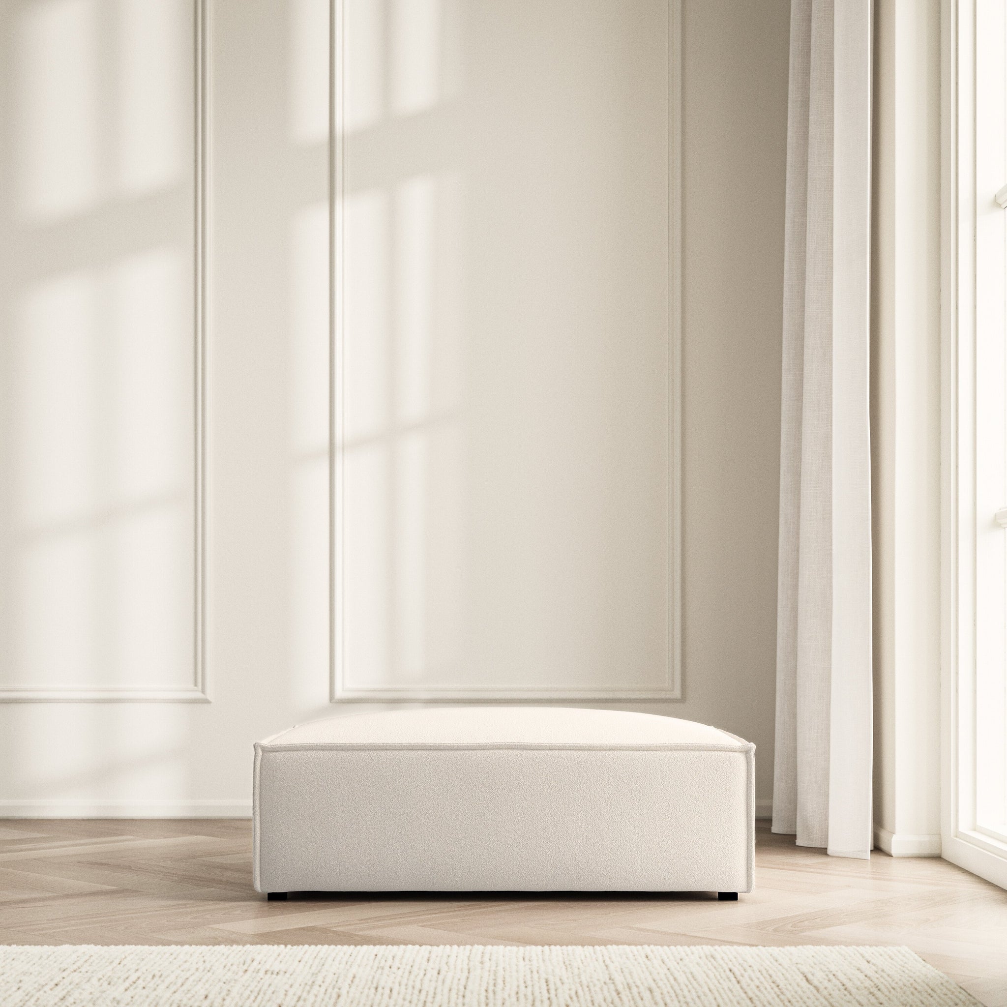 Vella Footstool - Bouclé