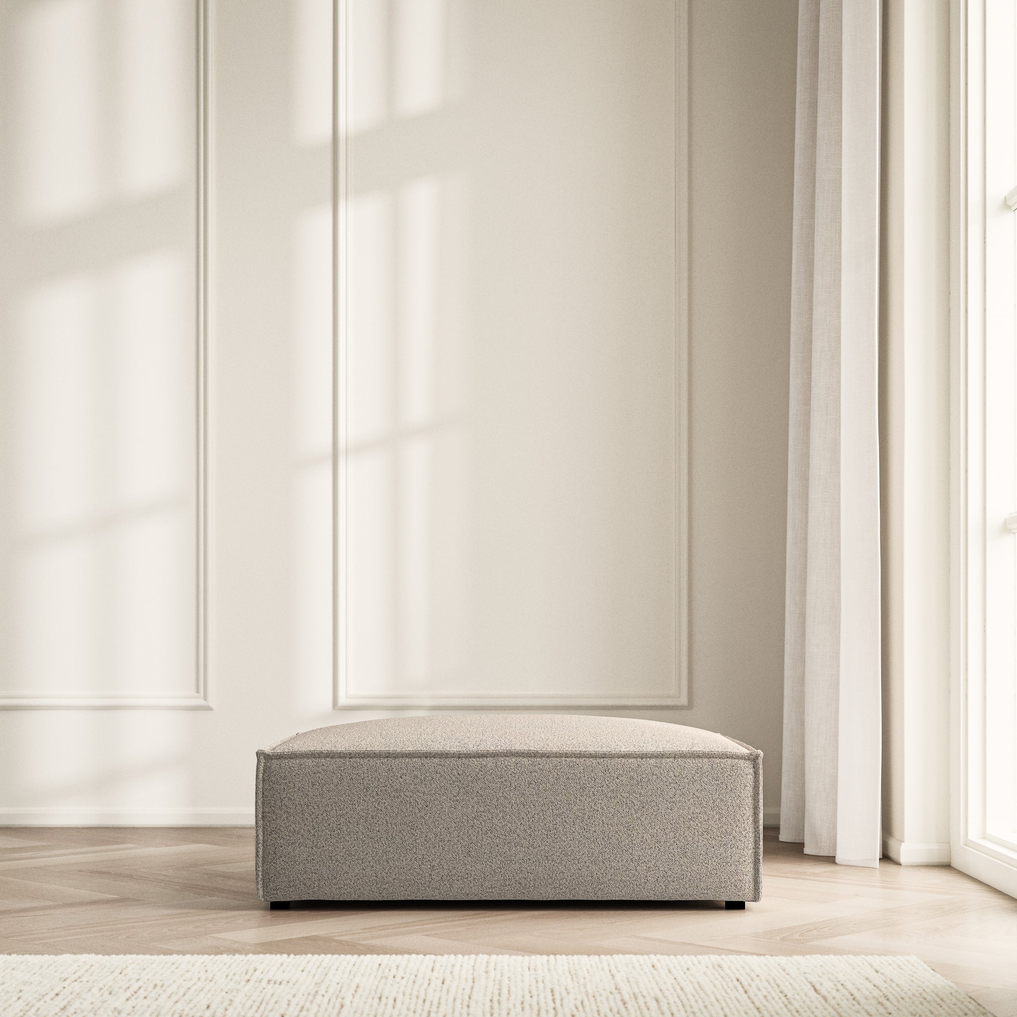 Vella Footstool - Bouclé