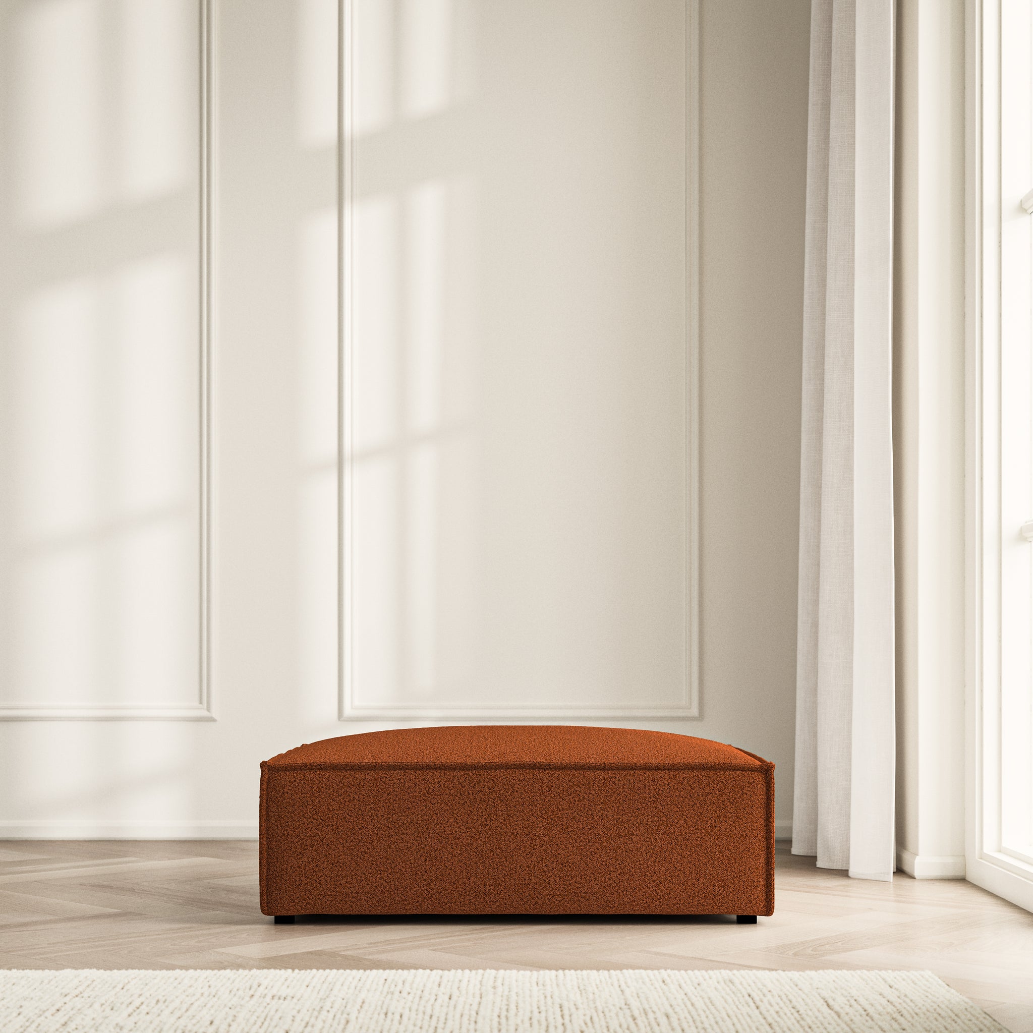 Vella Footstool - Bouclé