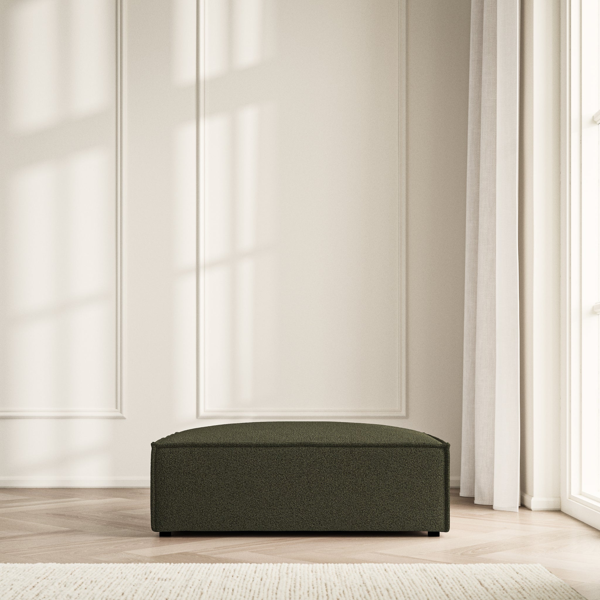 Vella Footstool - Bouclé