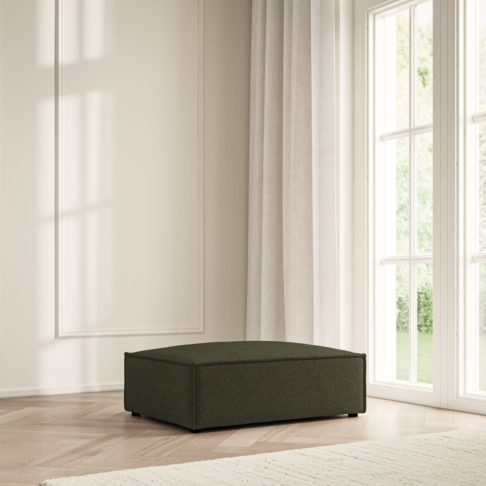 Vella Footstool - Bouclé